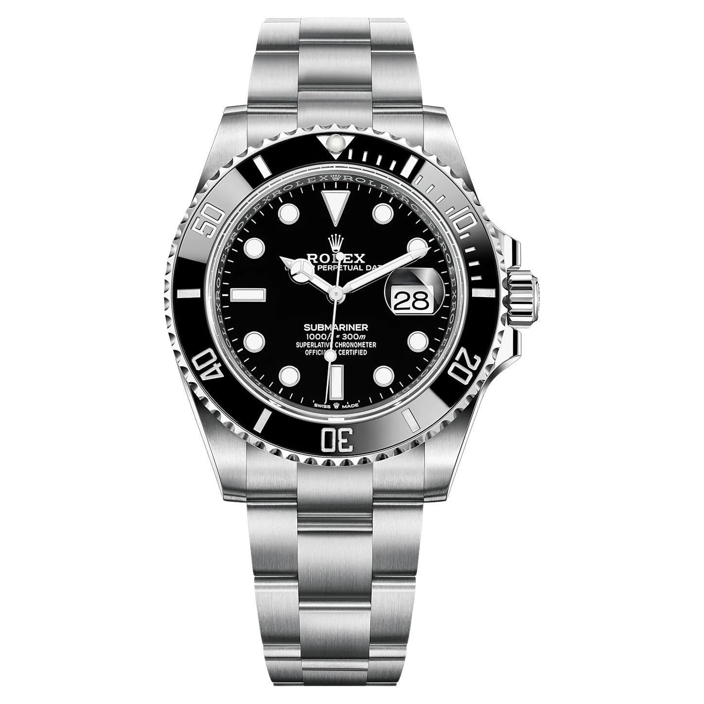 Rolex Submariner Date Stainless Steel Black Ceramic Dial Men Watch 126610LN