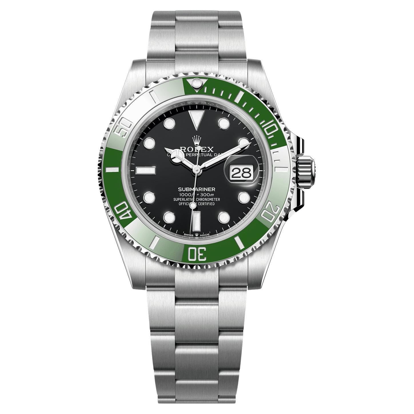 Rolex Submariner Date 41mm Starbucks Black Dial Oyster Steel Watch 126610LV For Sale