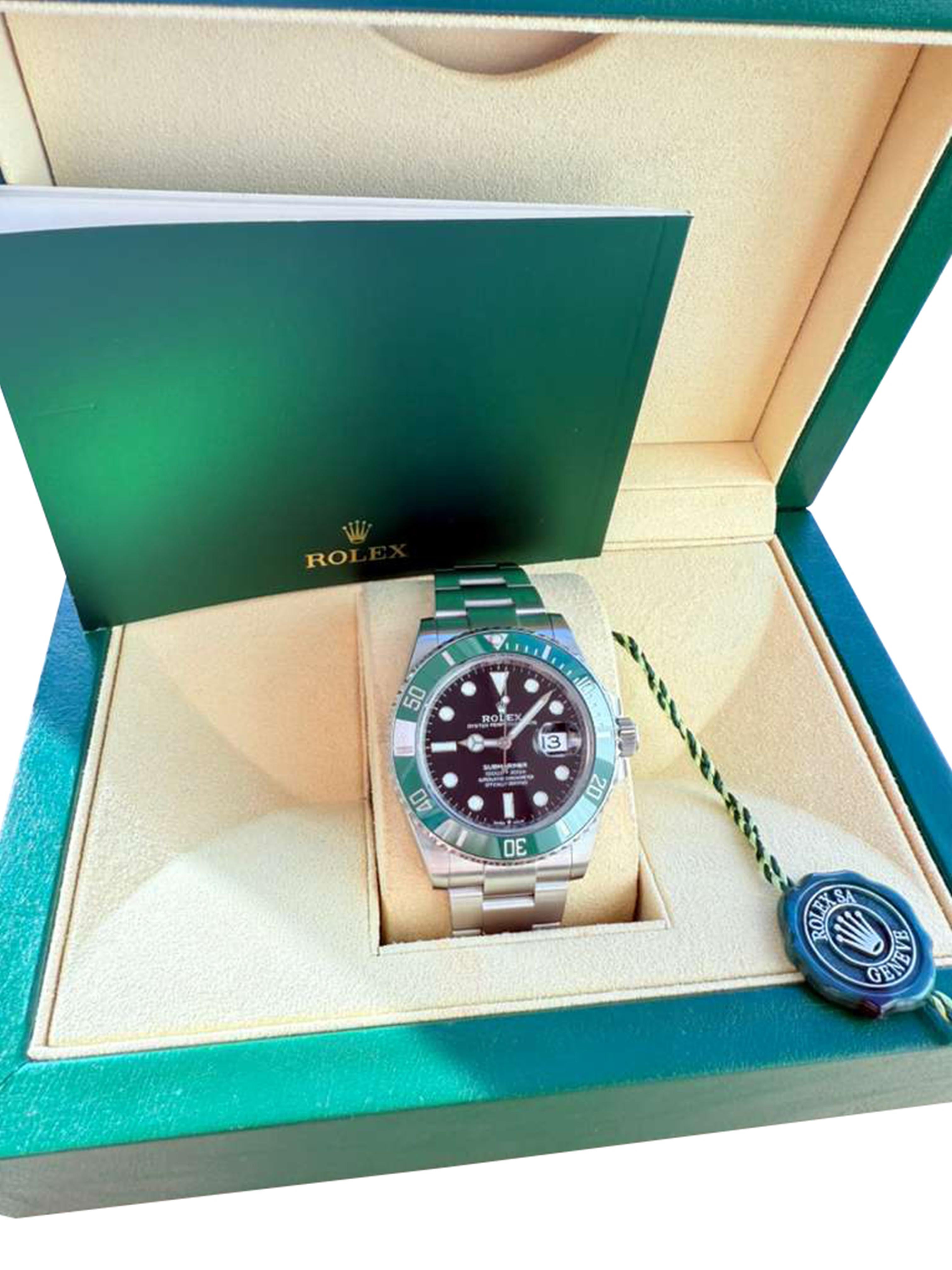 Rolex Submariner Date 41mm Starbucks Quadrante nero Bracciale Oyster in acciaio 126610LV in vendita 2