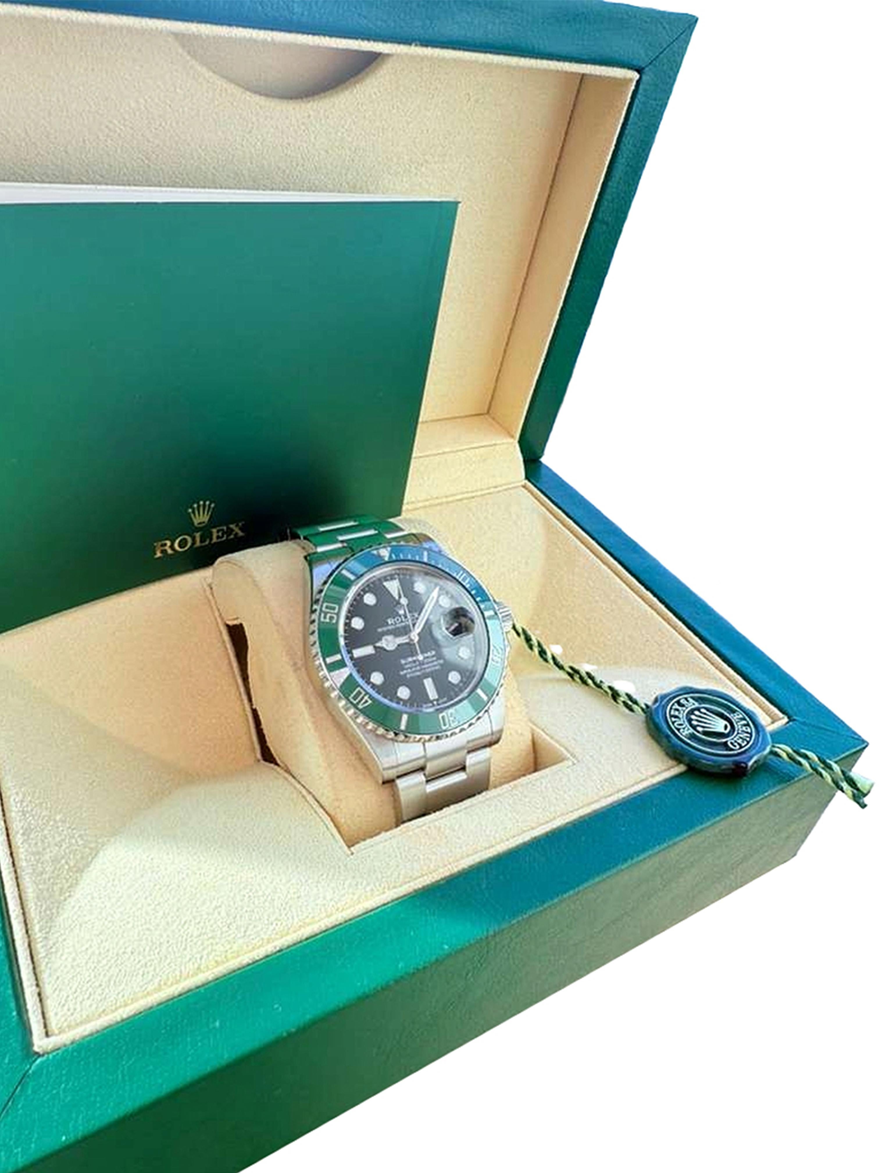 Rolex Submariner Date 41mm Starbucks Quadrante nero Bracciale Oyster in acciaio 126610LV in vendita 3