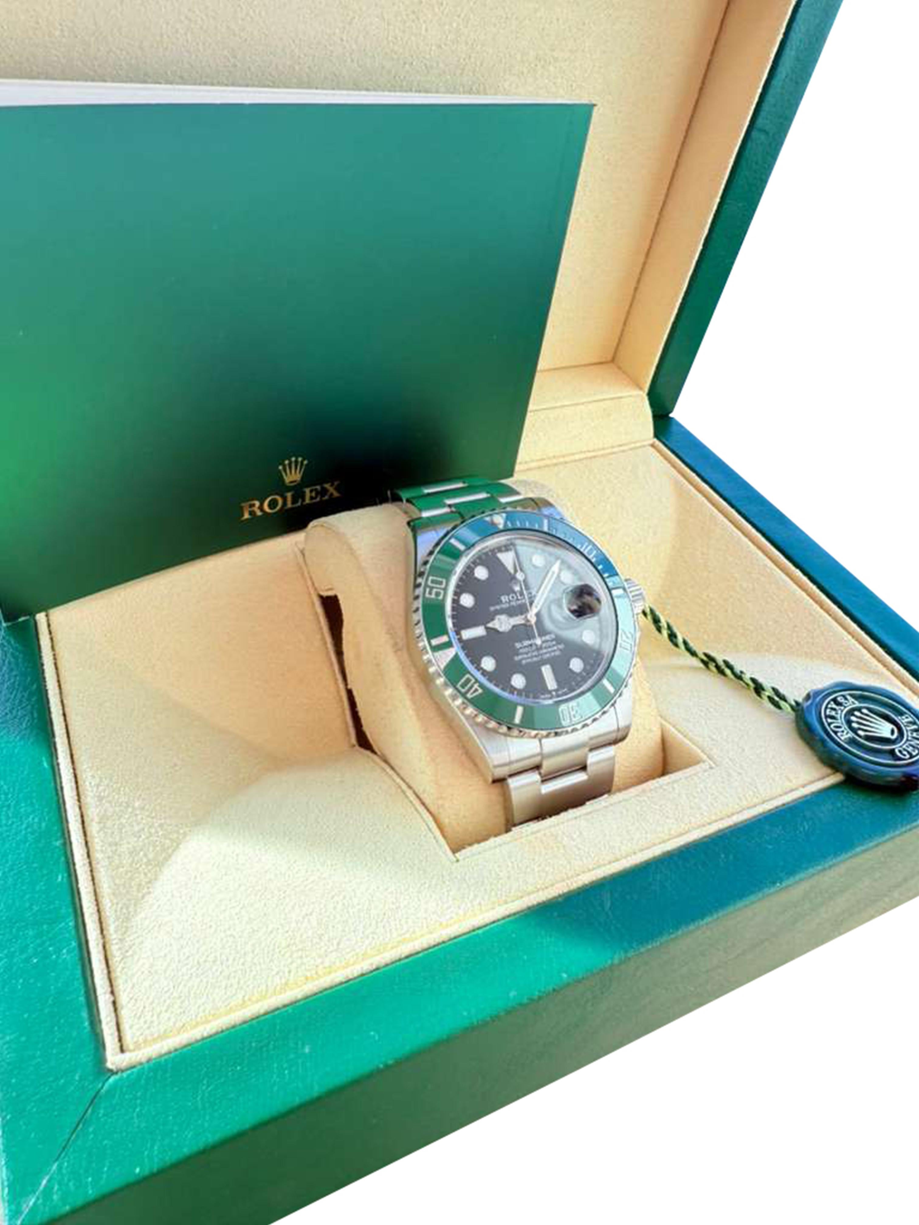 Rolex Submariner Date 41mm Starbucks Quadrante nero Bracciale Oyster in acciaio 126610LV in vendita 4