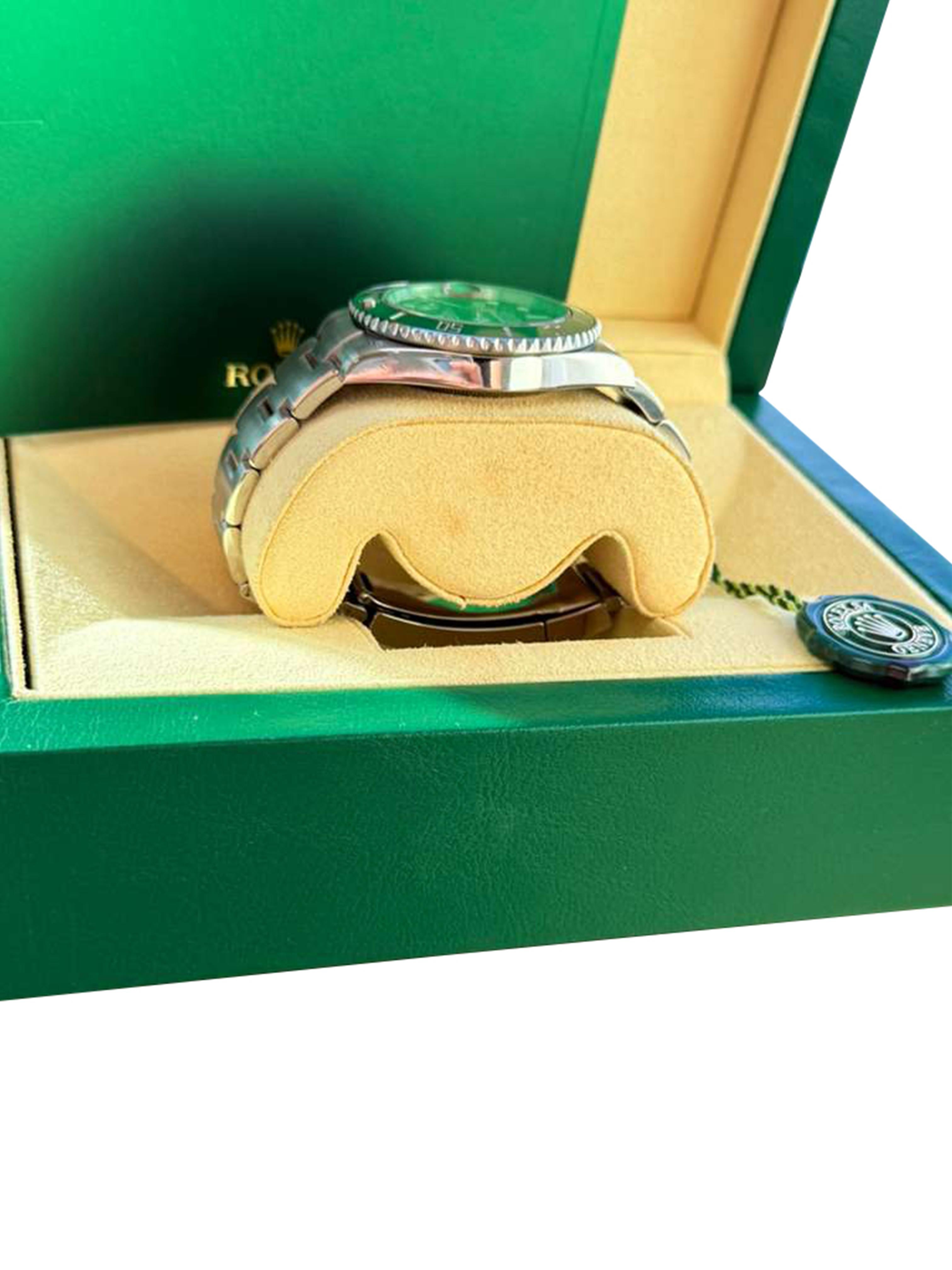 Rolex Submariner Date 41mm Starbucks Quadrante nero Bracciale Oyster in acciaio 126610LV in vendita 6