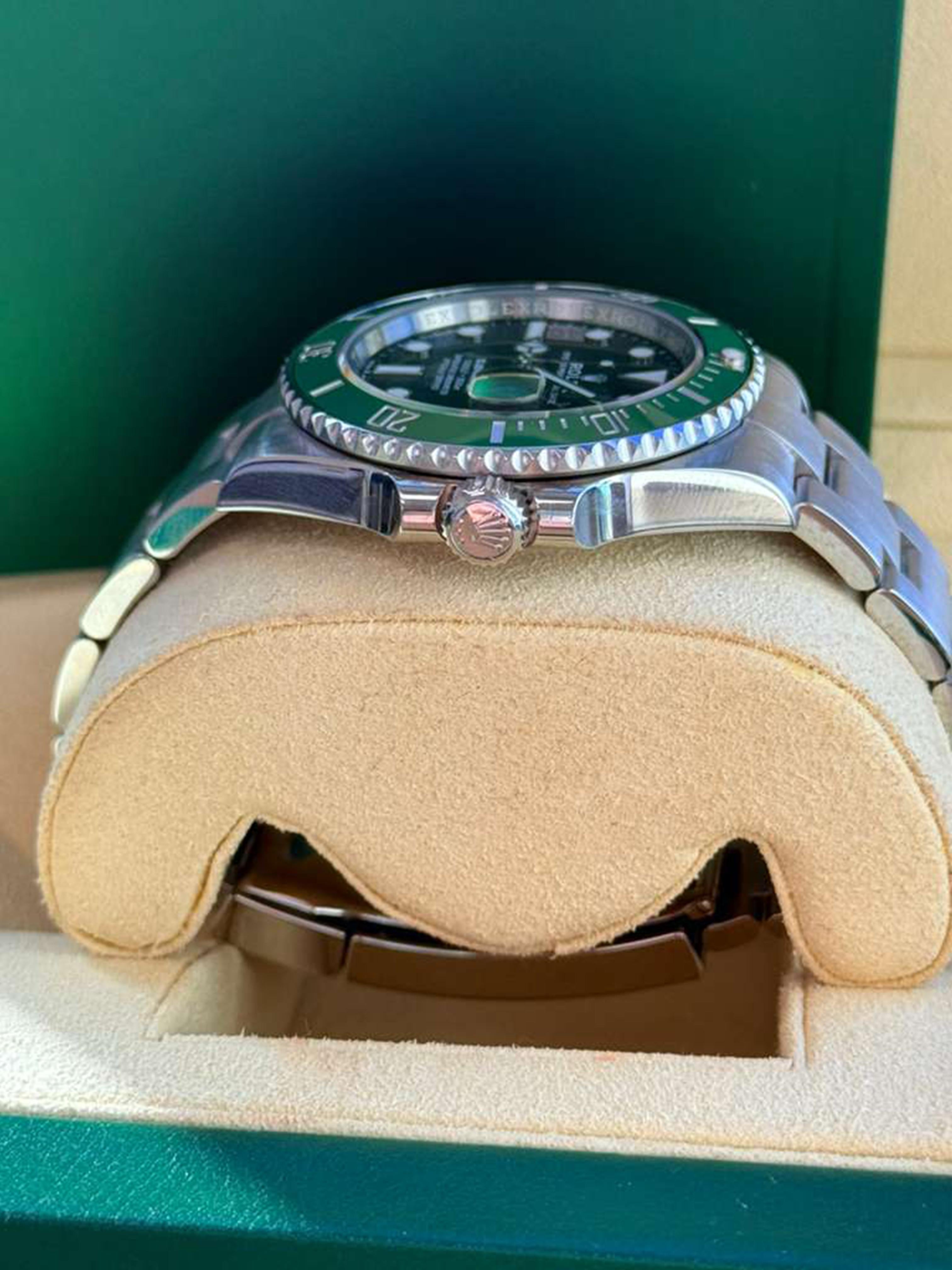 Rolex Submariner Date 41mm Starbucks Quadrante nero Bracciale Oyster in acciaio 126610LV in vendita 8