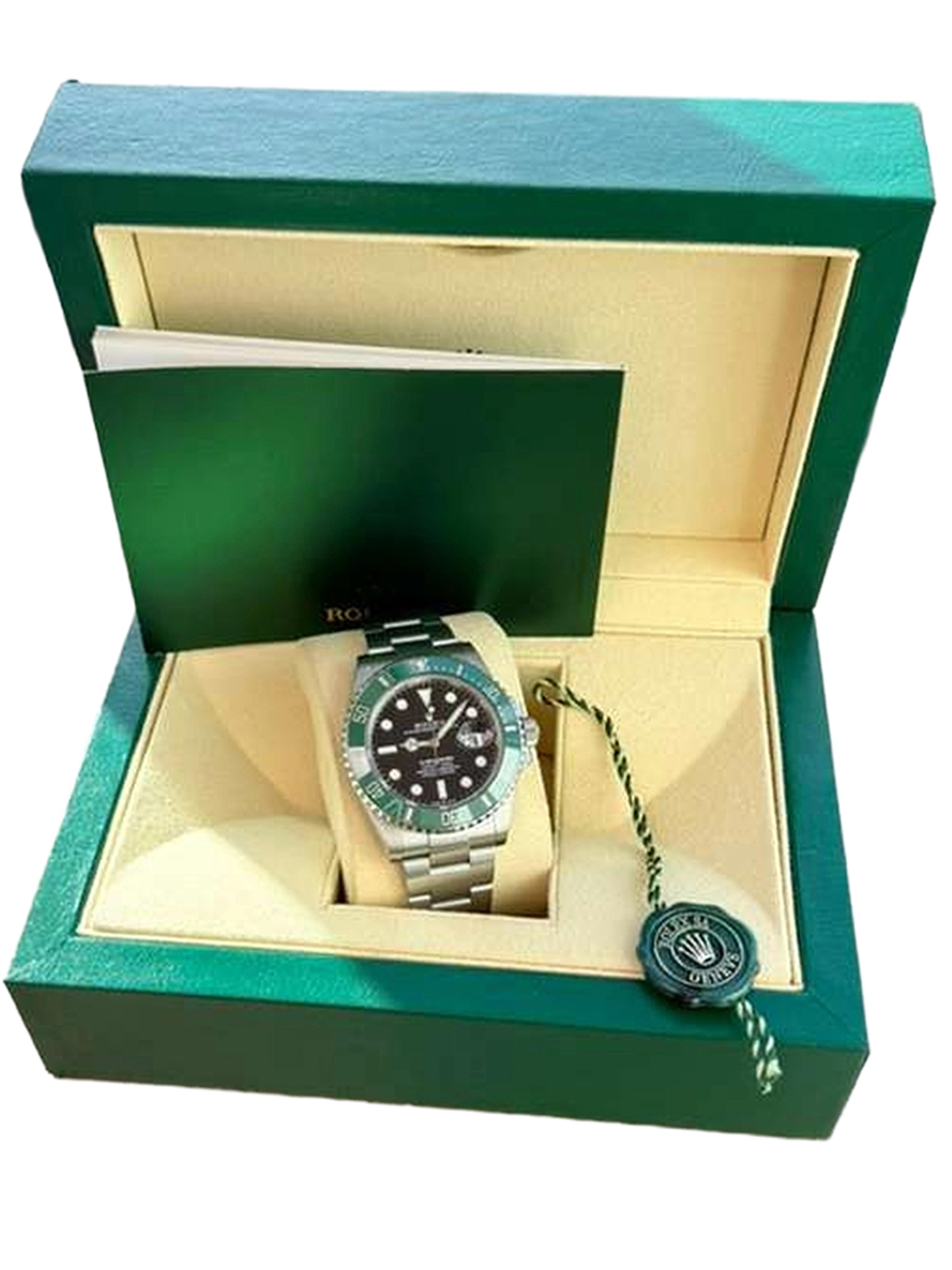 da uomo o donna Rolex Submariner Date 41mm Starbucks Quadrante nero Bracciale Oyster in acciaio 126610LV in vendita