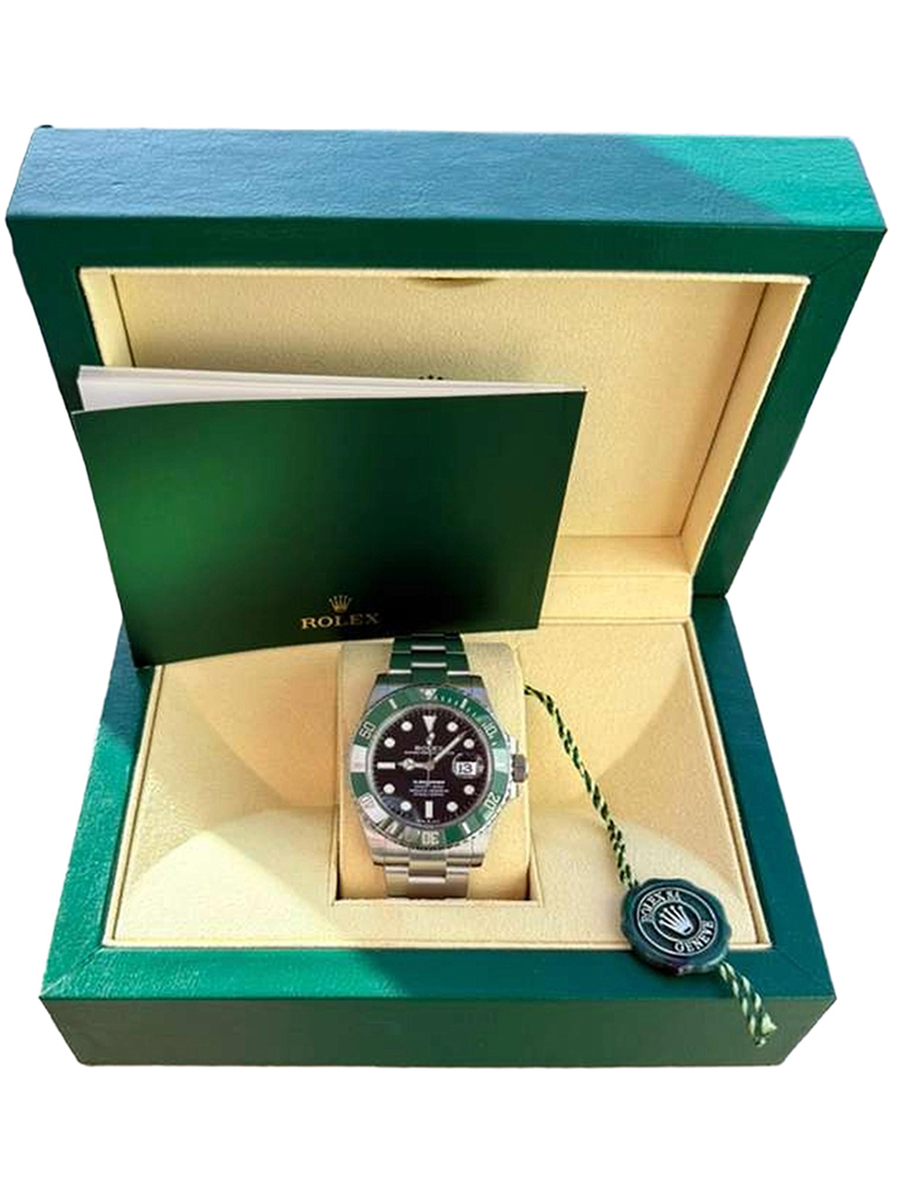 Rolex Submariner Date 41mm Starbucks Quadrante nero Bracciale Oyster in acciaio 126610LV in vendita 1