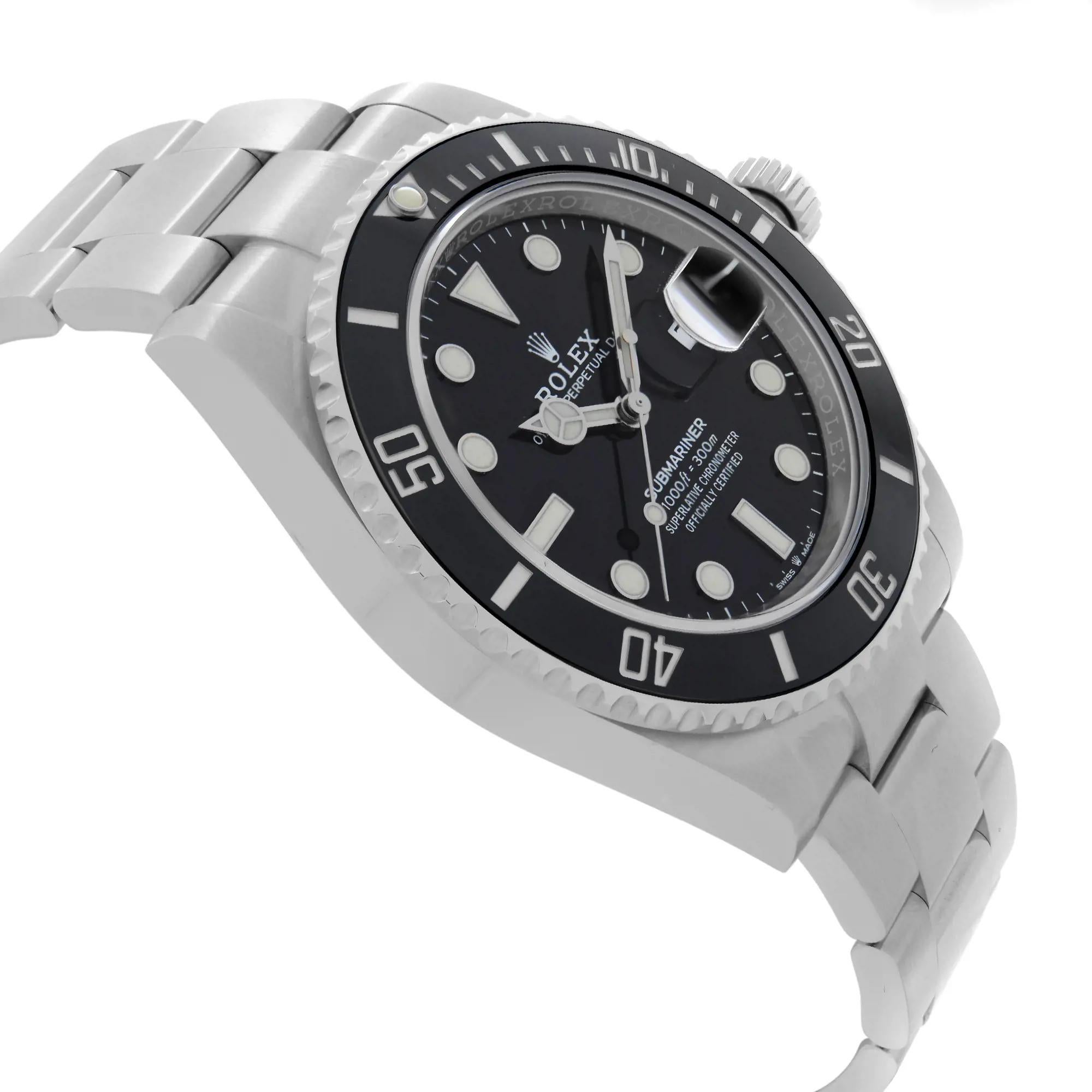 Rolex Submariner Date 41mm Steel Ceramic Black Dial Men Automatic Watch 126610LN en vente 1