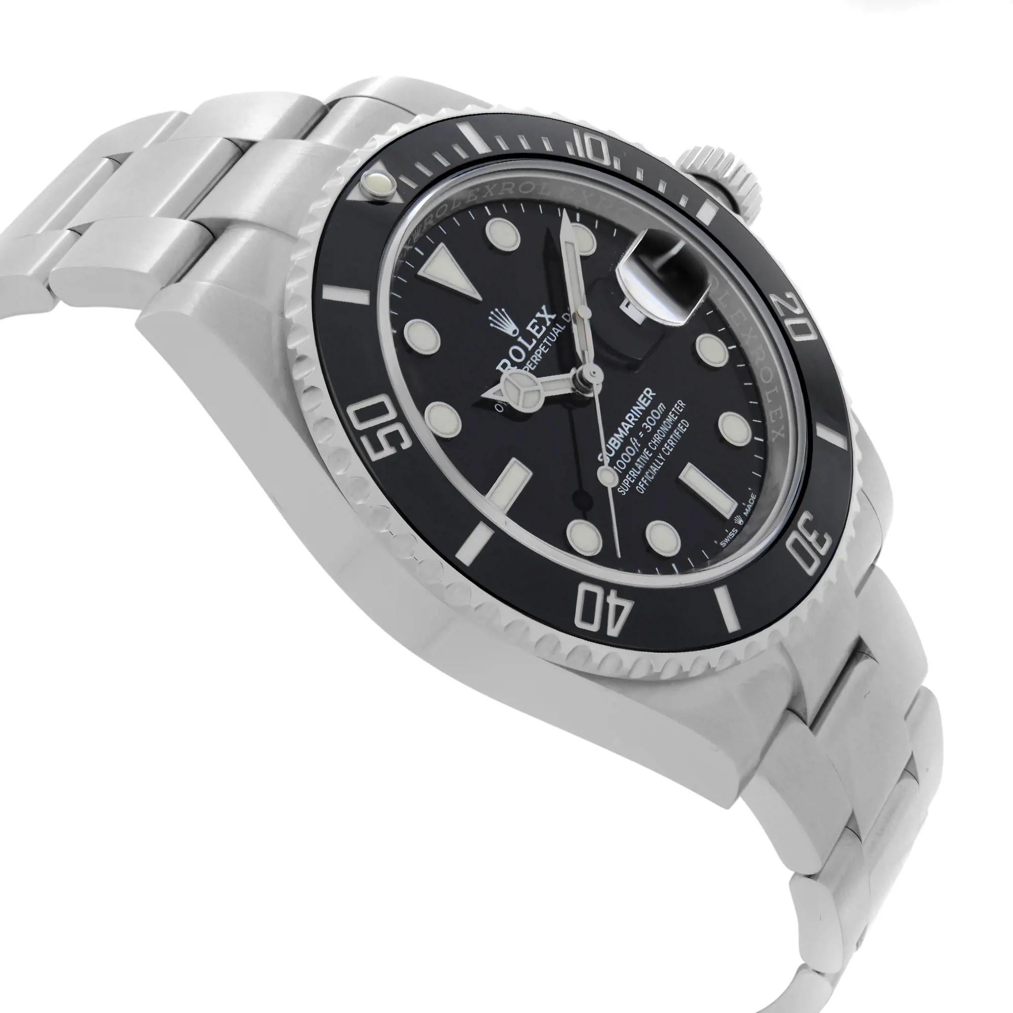 Men's Rolex Submariner Date 41mm Steel Ceramic Black Dial Men Automatic Watch 126610LN For Sale