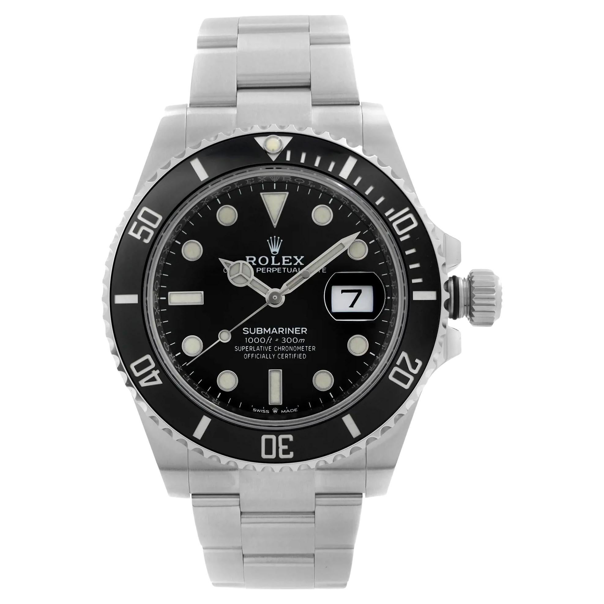 Rolex Submariner Date 41mm Steel Ceramic Black Dial Men Automatic Watch 126610LN en vente 4