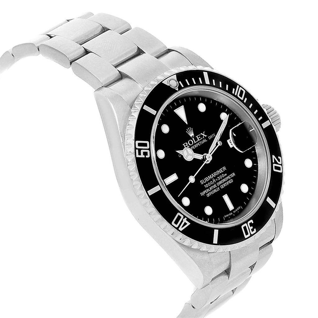 Rolex Submariner Date Black Dial Automatic Men's Watch 16610 For Sale 7