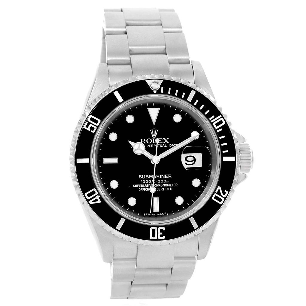 Rolex Submariner Date Black Dial Automatic Men's Watch 16610 For Sale 4