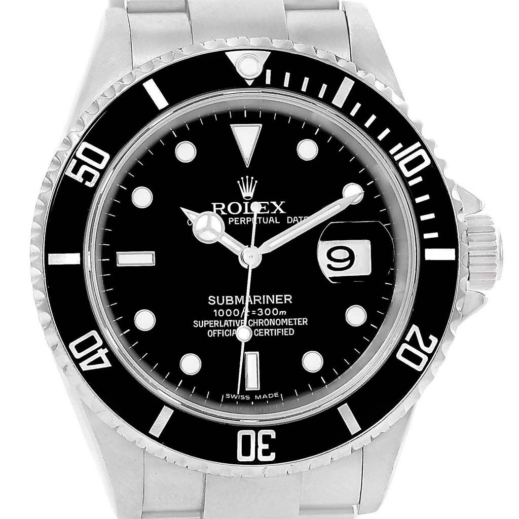 Rolex Submariner Date Black Dial Automatic Men's Watch 16610