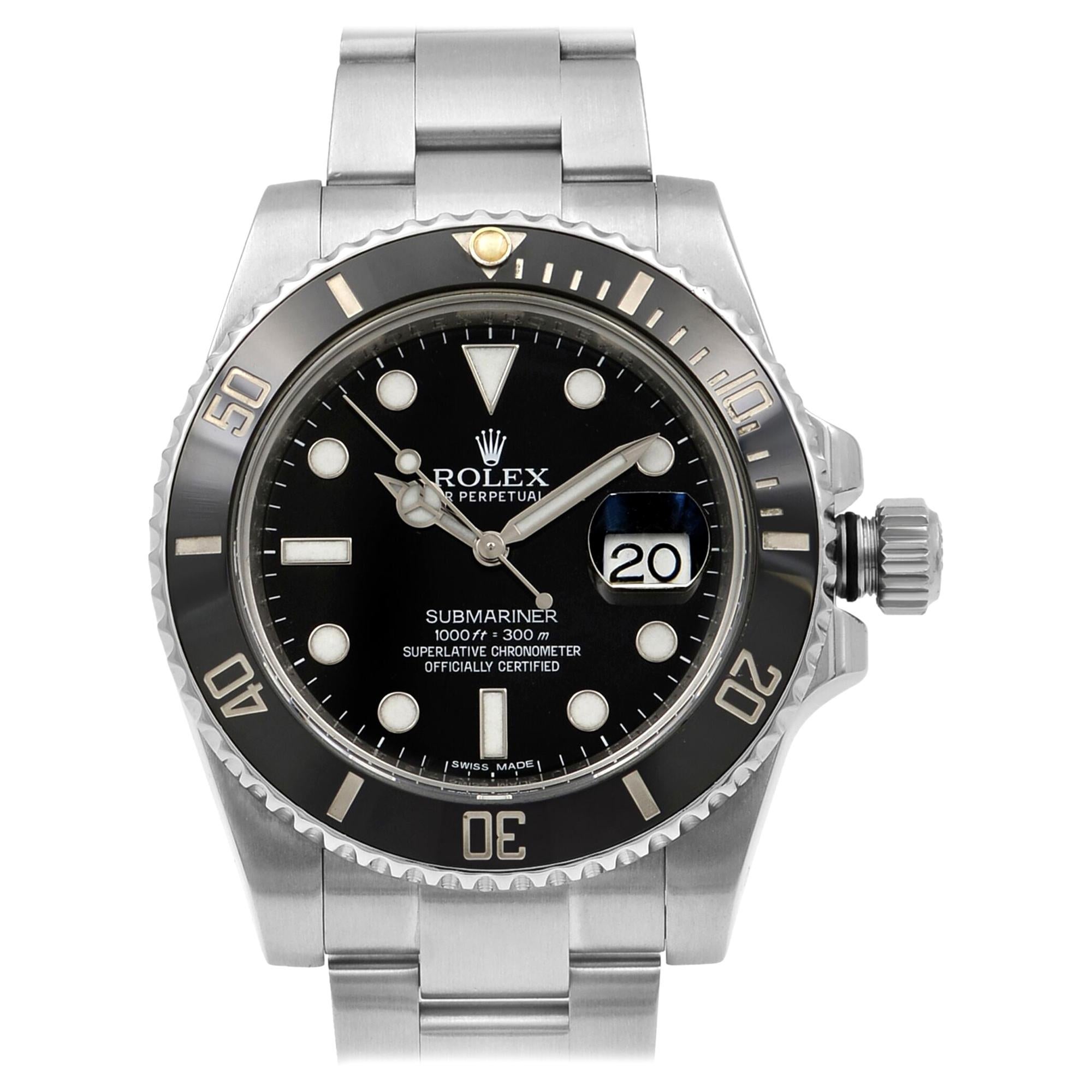 Rolex Submariner Date Black Dial Ceramic Bezel Automatic Men's Watch 116610LN