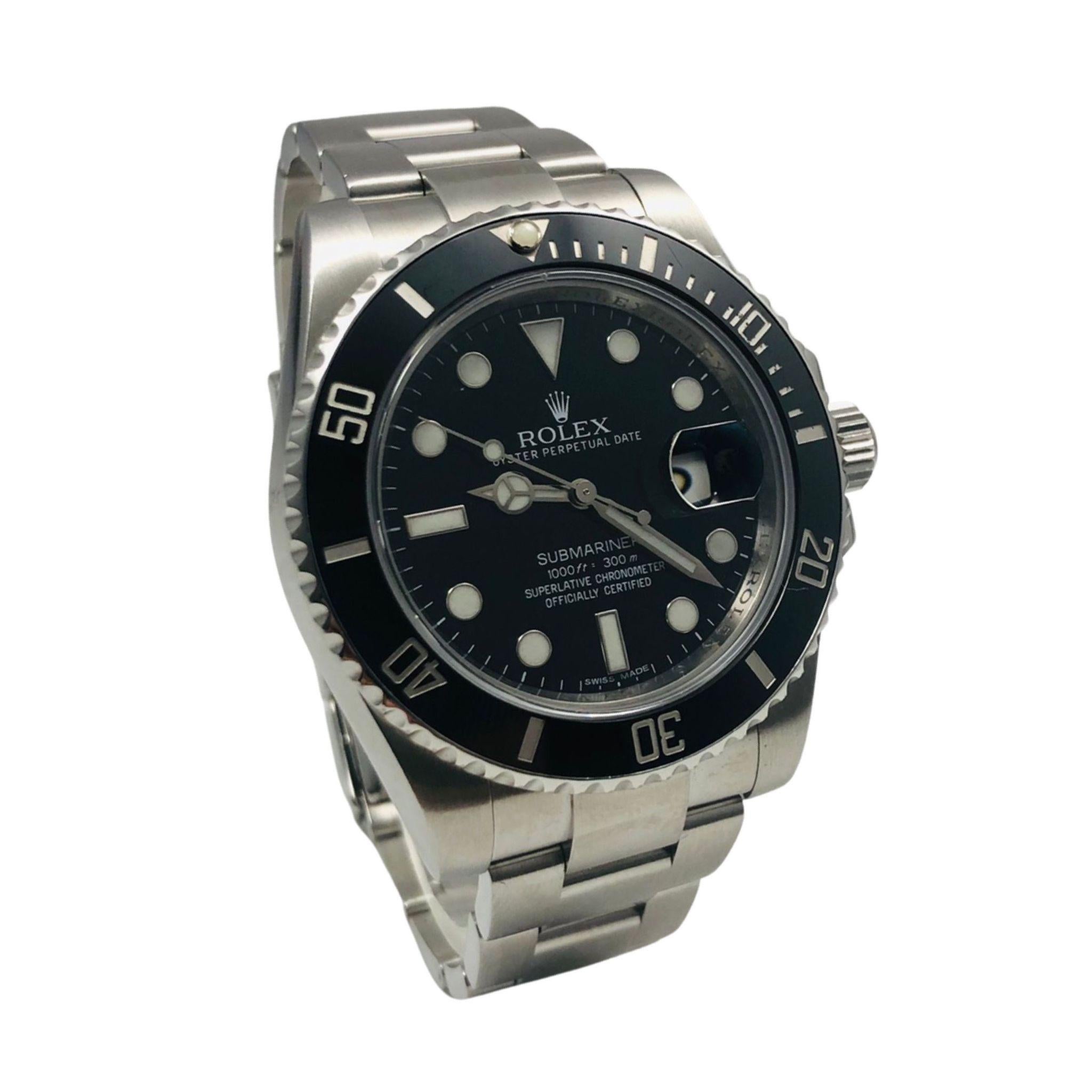 rolex submariner case size