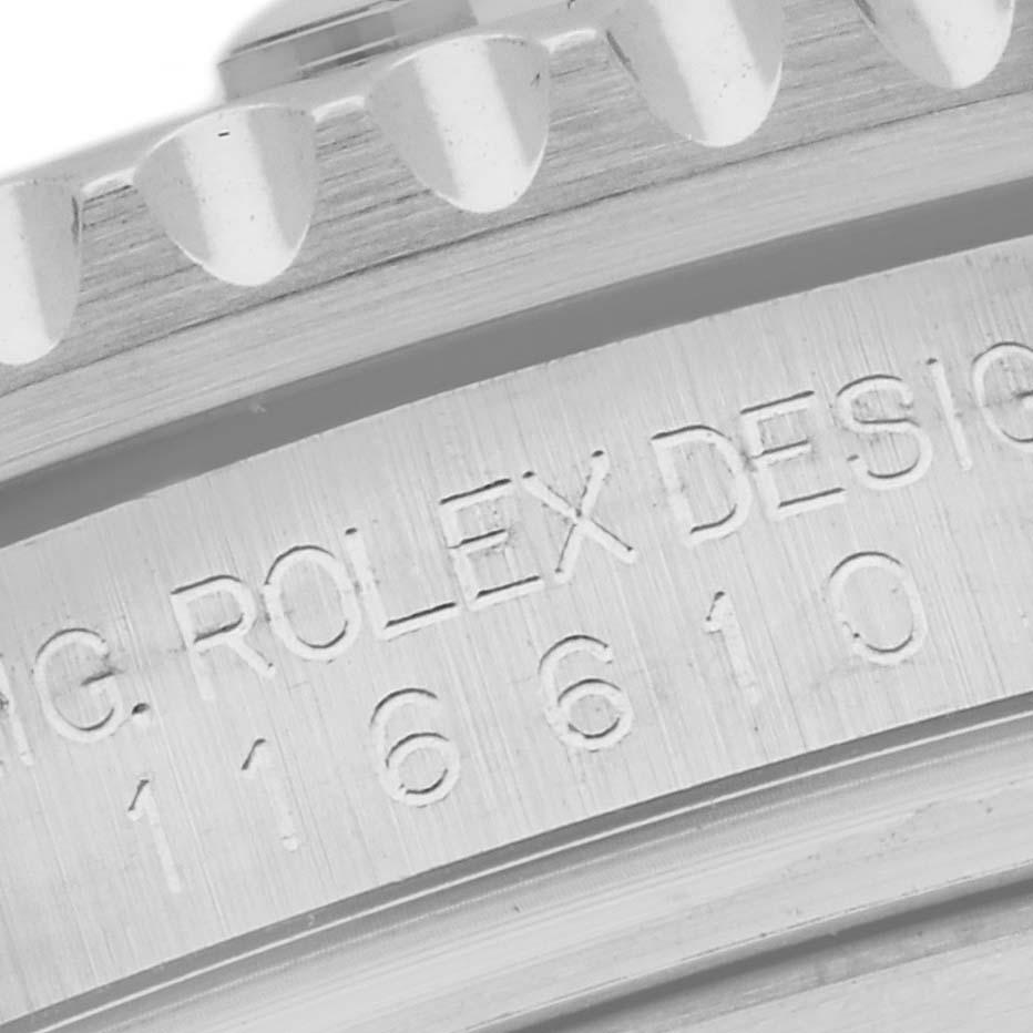 Rolex Submariner Date Black Dial Steel Mens Watch 116610 Box Card In Excellent Condition In Atlanta, GA