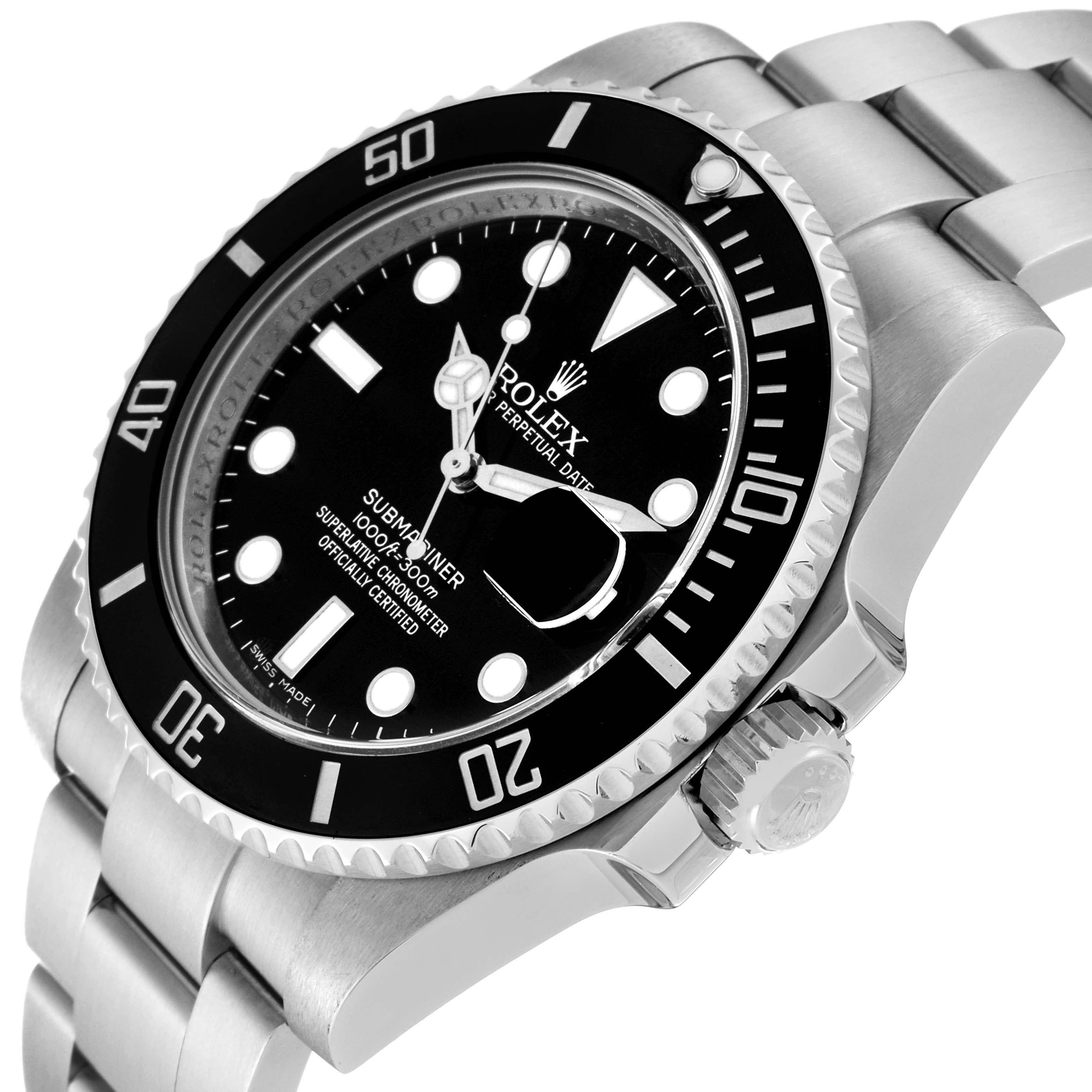 Rolex Submariner Date Black Dial Steel Mens Watch 116610 Box Card 2