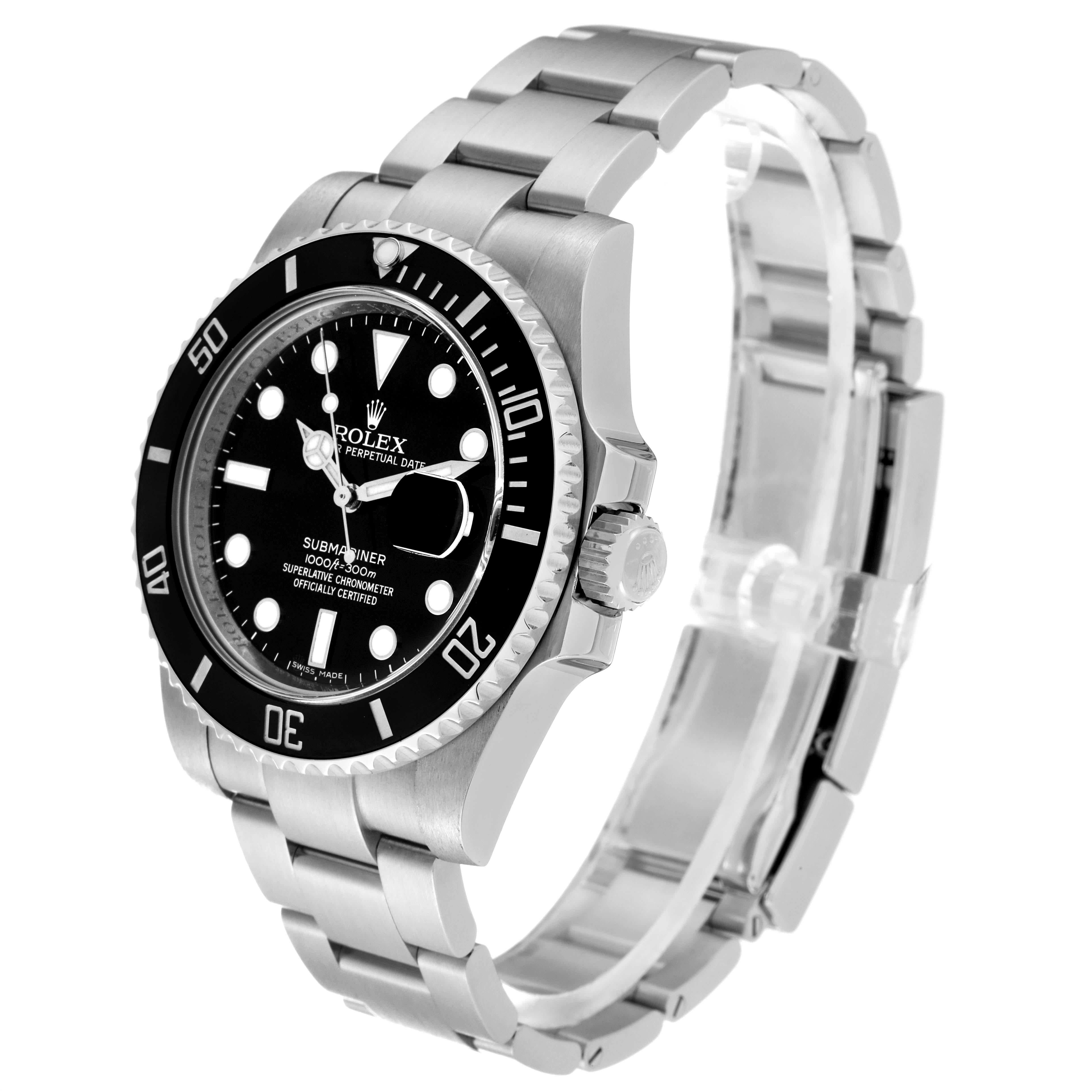 Rolex Submariner Date Black Dial Steel Mens Watch 116610 Box Card 4