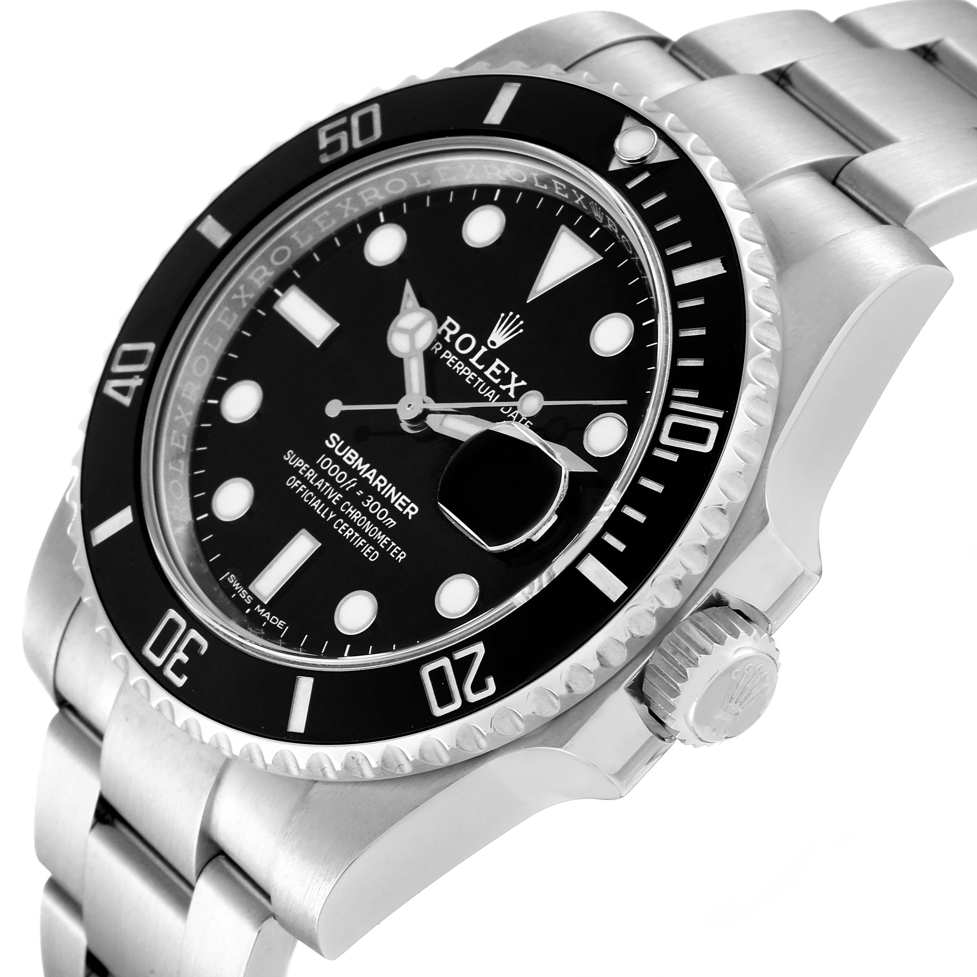 Rolex Submariner Date Black Dial Steel Mens Watch 116610 In Excellent Condition For Sale In Atlanta, GA
