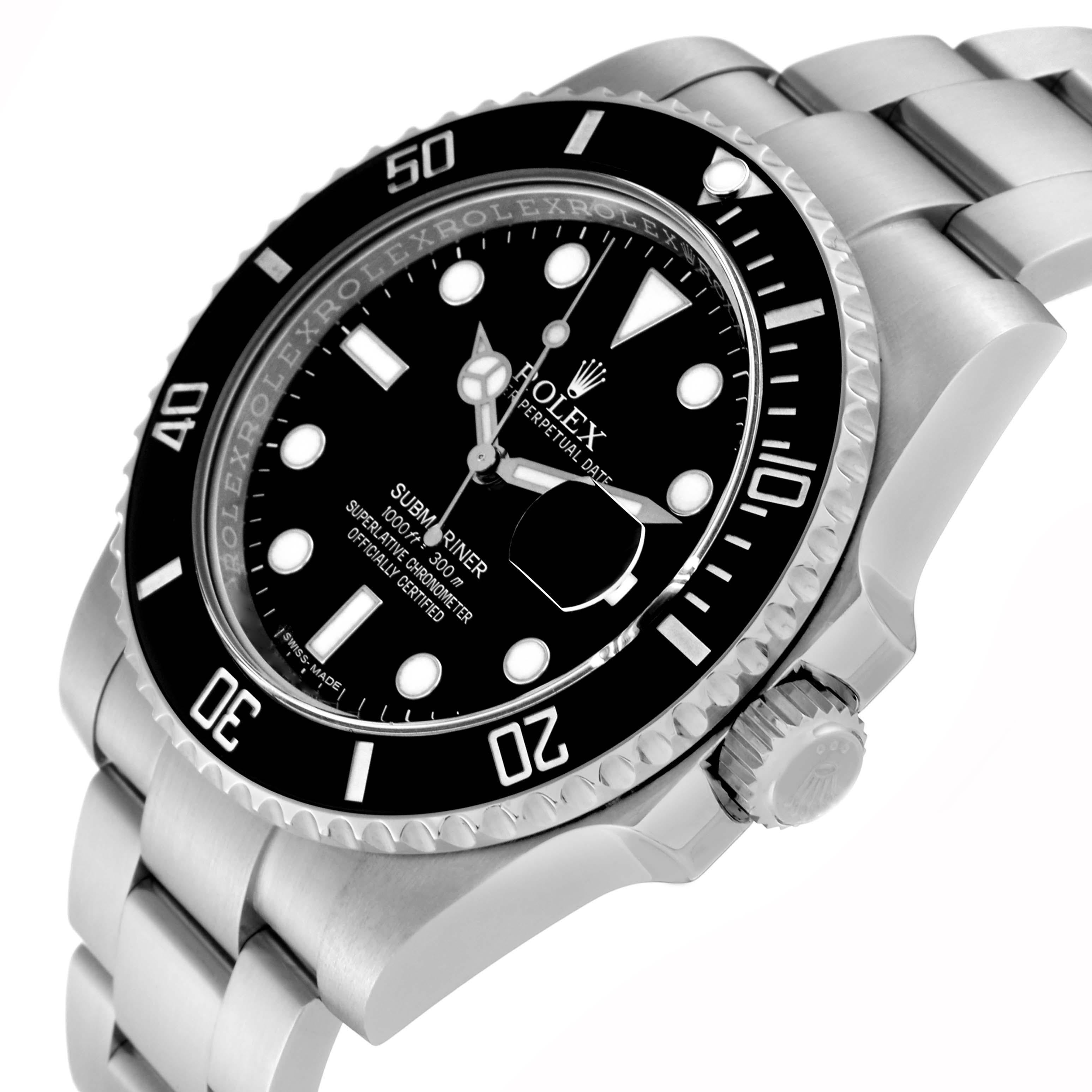 Rolex Submariner Date Black Dial Steel Mens Watch 116610 For Sale 2