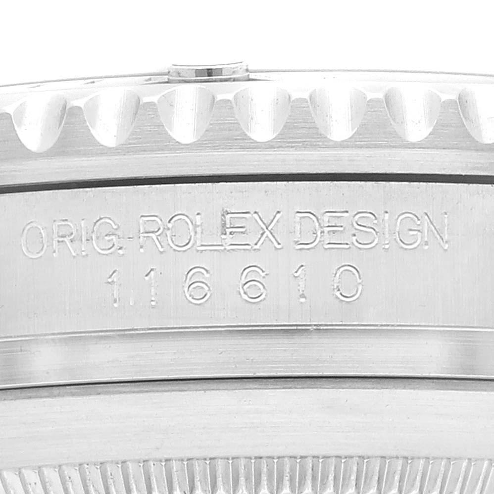 Rolex Montre Submariner Date en acier avec cadran noir pour hommes 116610 Pour hommes en vente