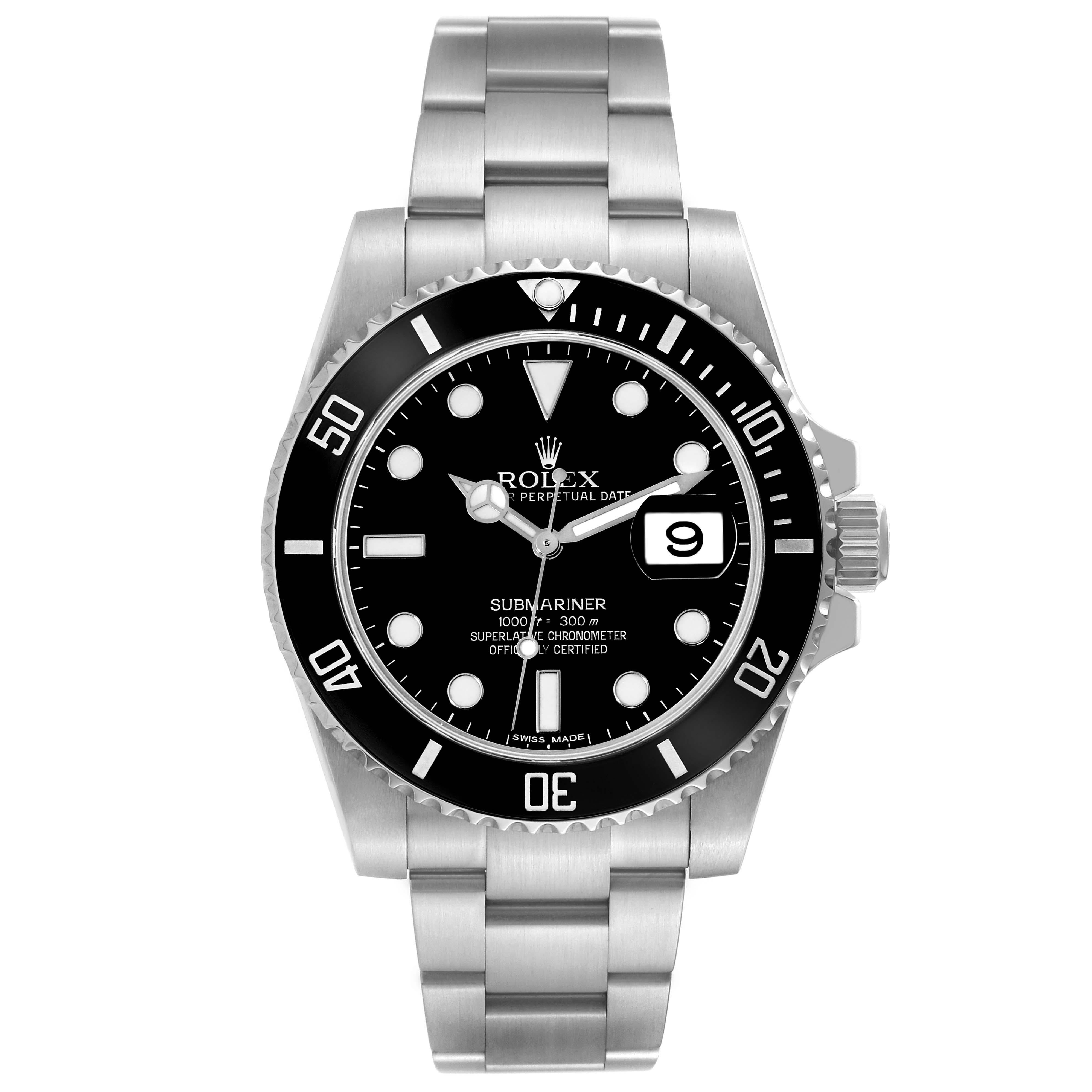 Rolex Submariner Date Black Dial Steel Mens Watch 116610 For Sale 5