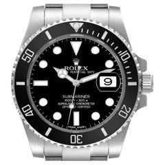 Rolex Submariner Date Black Dial Steel Mens Watch 116610