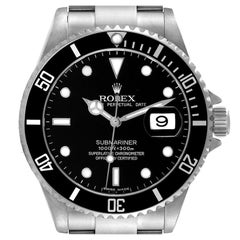Rolex Submariner Date 40mm Quadrante Nero Acciaio Orologio Uomo 16610 Scheda Box