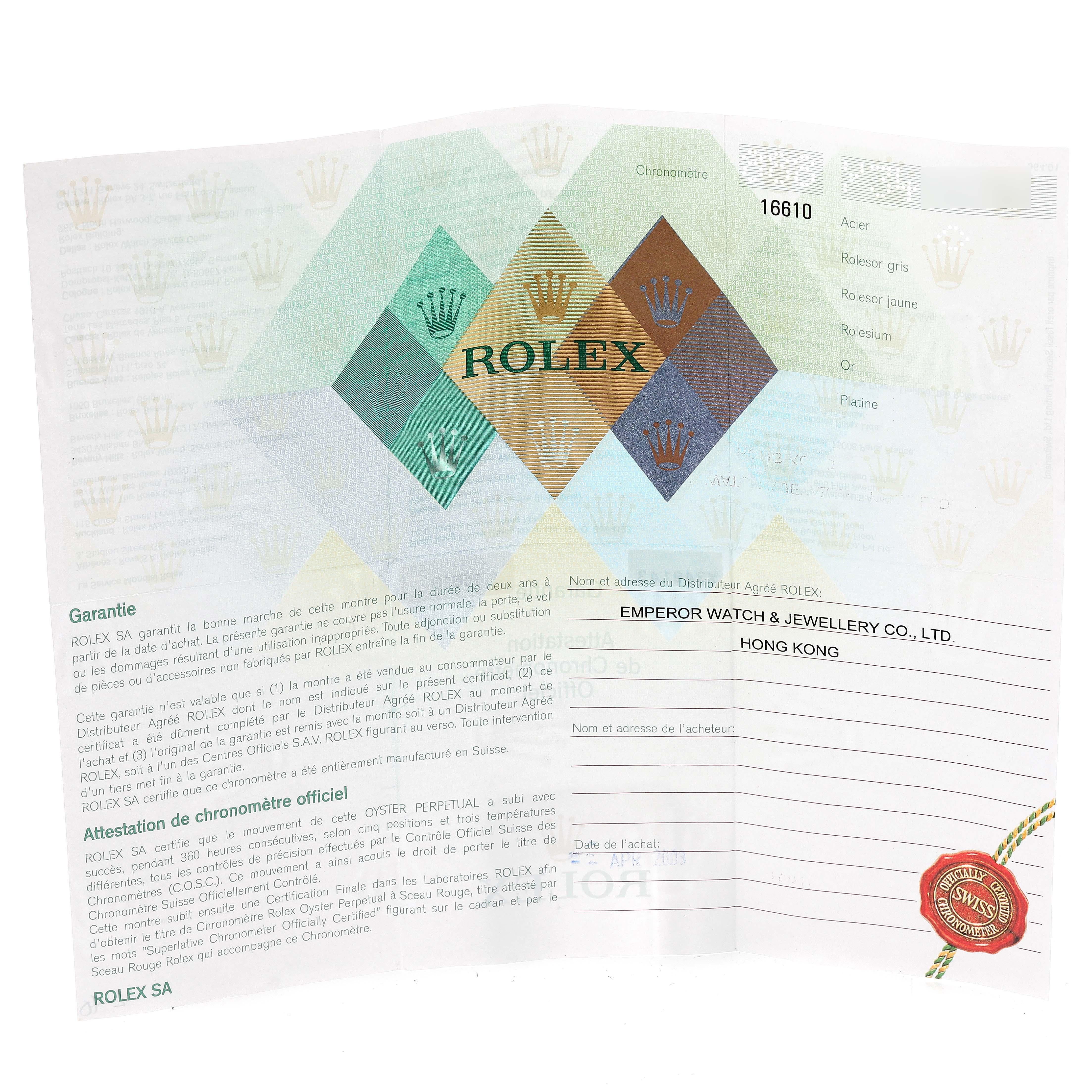 Rolex Submariner Date Black Dial Steel Mens Watch 16610 Box Papers 7