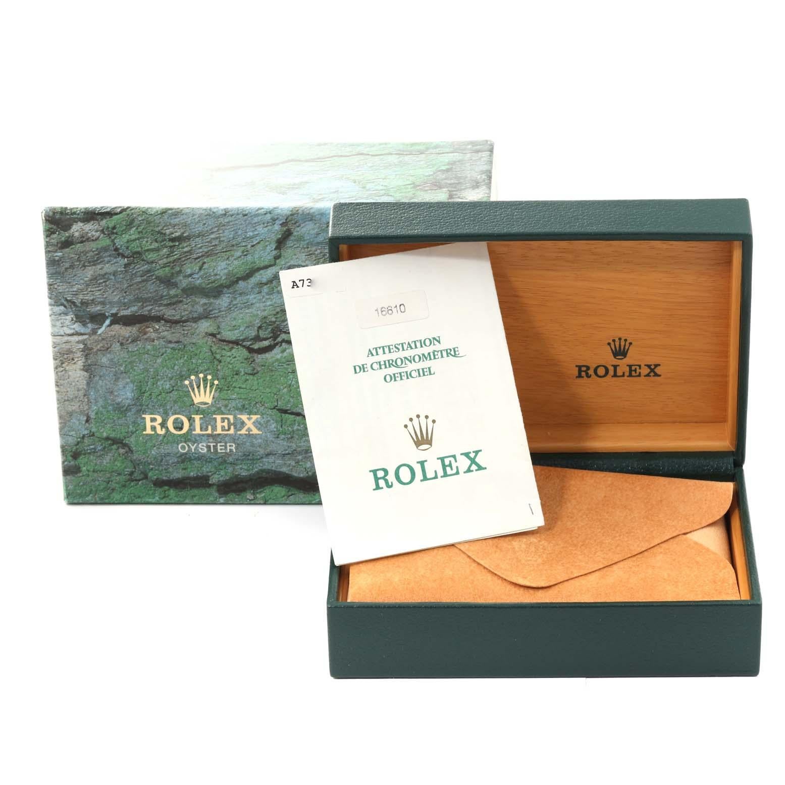 Rolex Submariner Date Black Dial Steel Mens Watch 16610 Box Papers 8