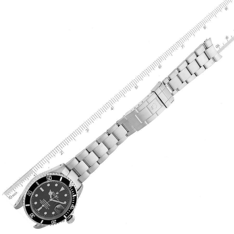 Rolex Submariner Date Black Dial Steel Mens Watch 16610 5
