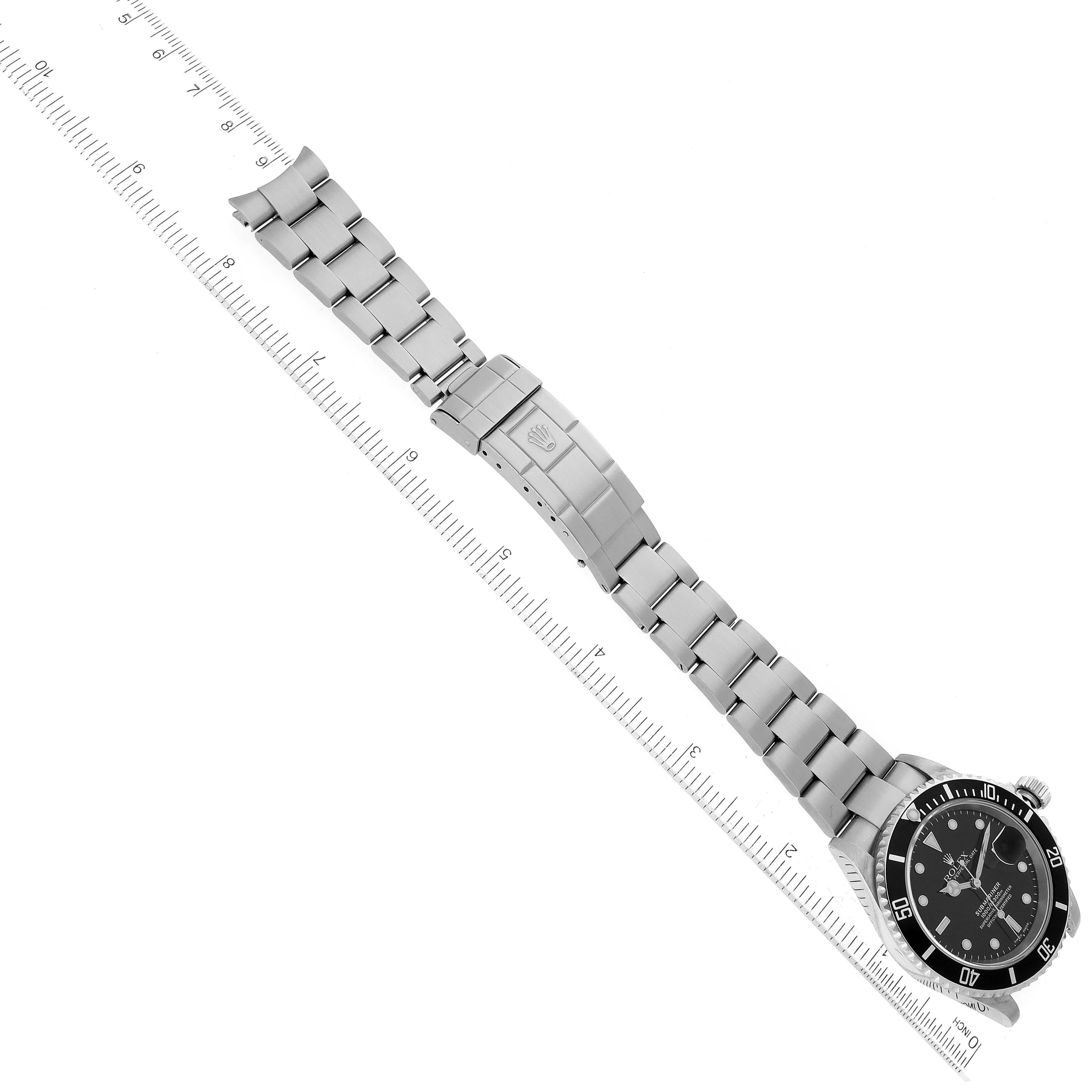 Rolex Submariner Date Black Dial Steel Mens Watch 16610 7