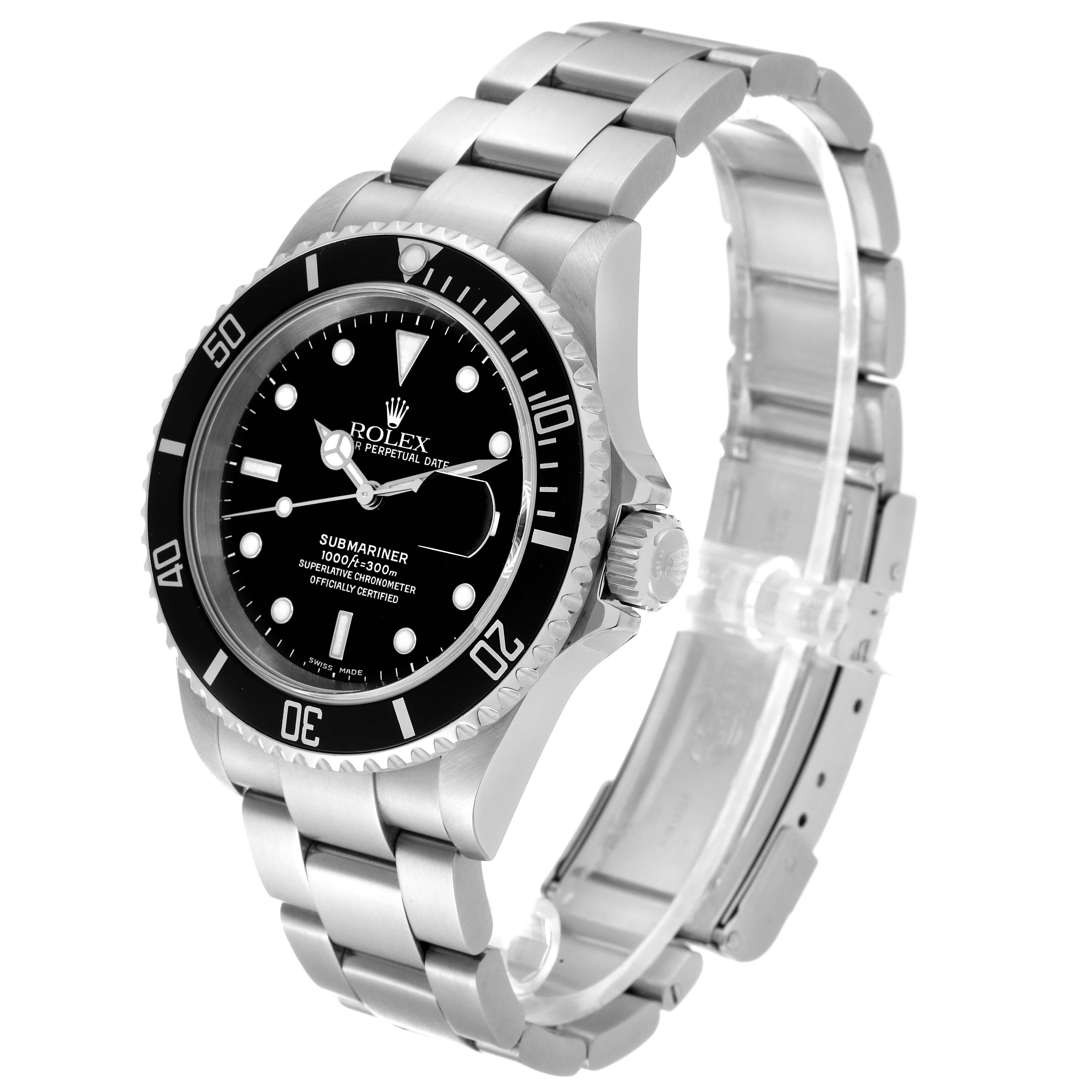 Rolex Submariner Date Black Dial Steel Mens Watch 16610 2