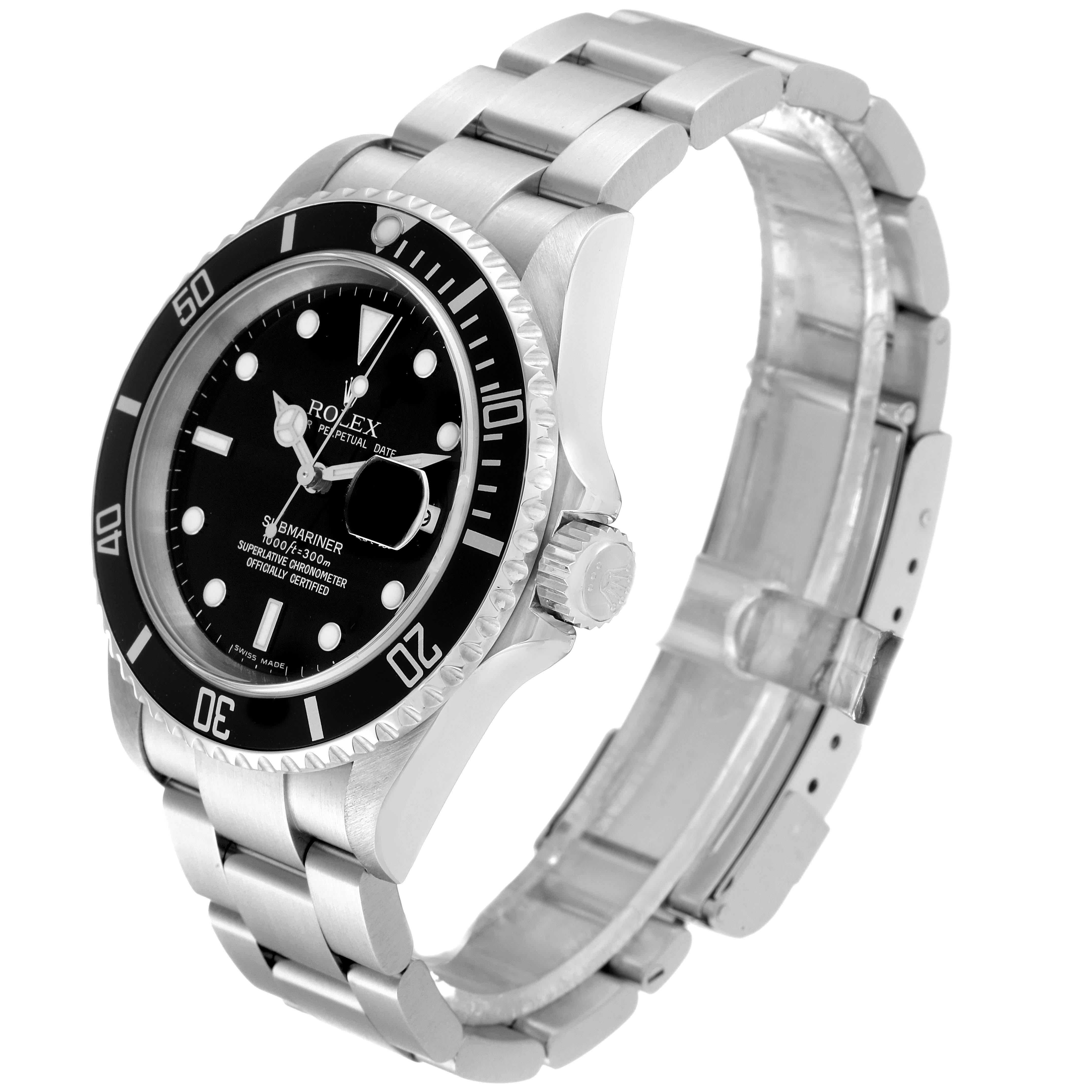 Rolex Submariner Date Black Dial Steel Mens Watch 16610 3