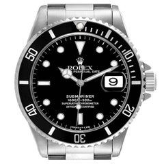 Rolex Submariner Date 40mm Quadrante Nero Acciaio Orologio Uomo 16610