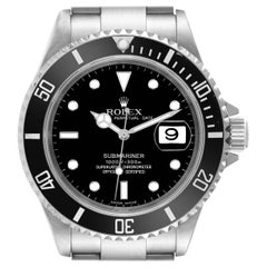 Rolex Submariner Date Black Dial Steel Mens Watch 16610
