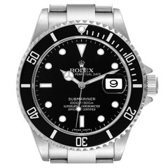 Rolex Submariner Date Black Dial Steel Mens Watch 16610