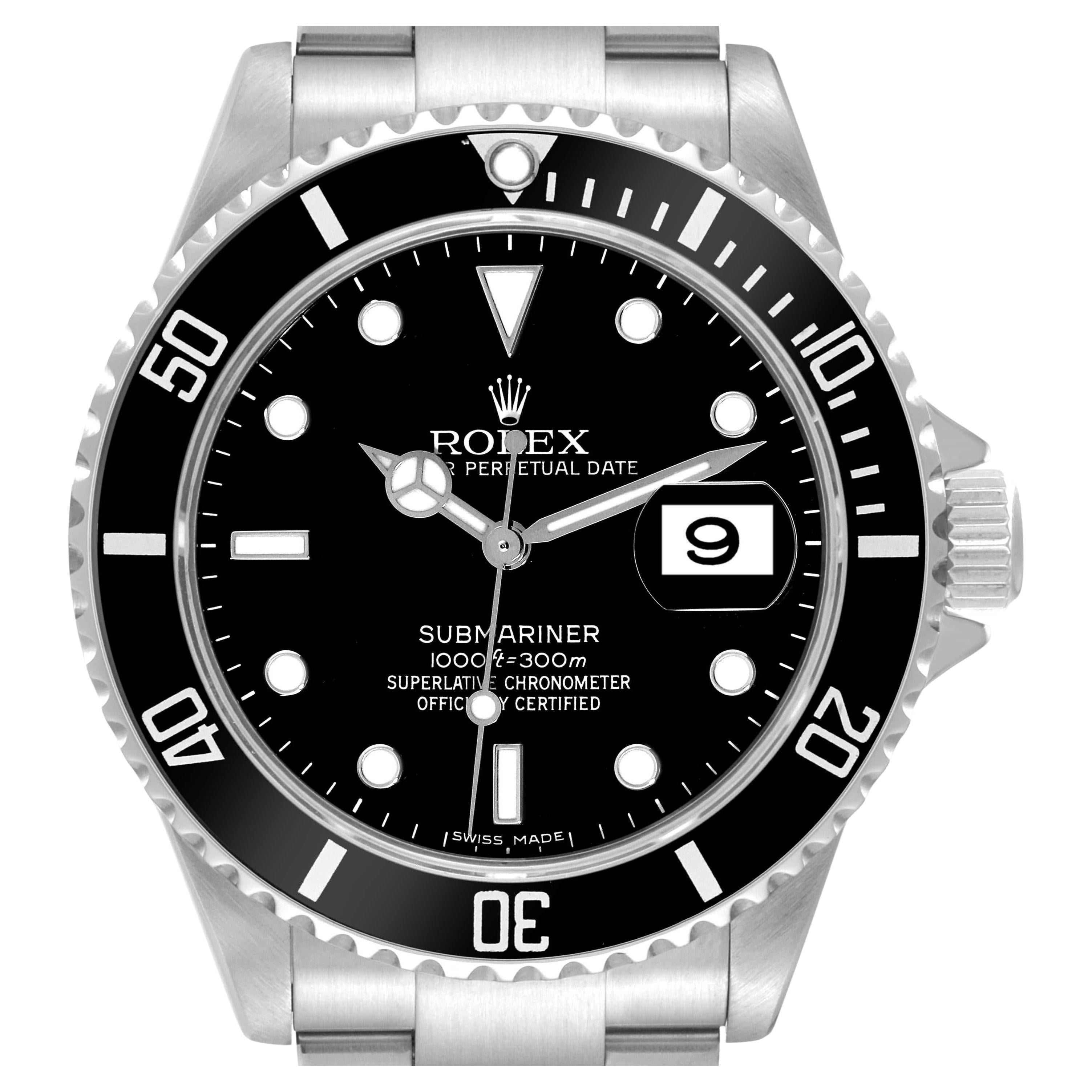 Rolex Submariner Date Esfera Negra Acero Reloj Caballero 16610