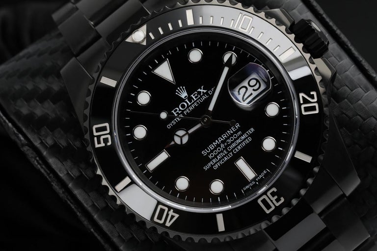 Rolex Submariner Date Black PVD/DLC Coated Stainless Steel Watch 116610LN  For Sale at 1stDibs | rolex submariner dlc, black submariner, black rolex  submariner