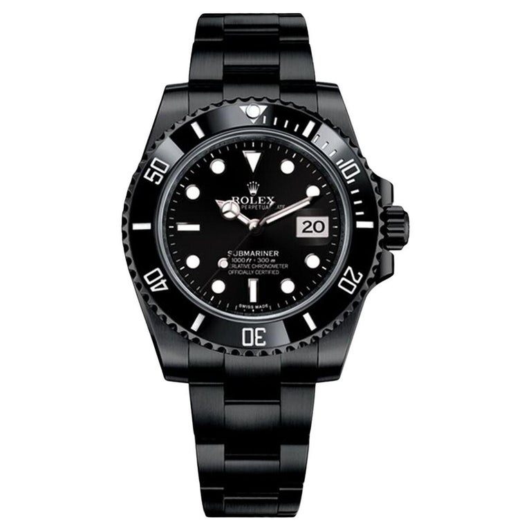 ROLEX Submariner Date 16610 Oyster SS FULLY SERVICED Black PVD