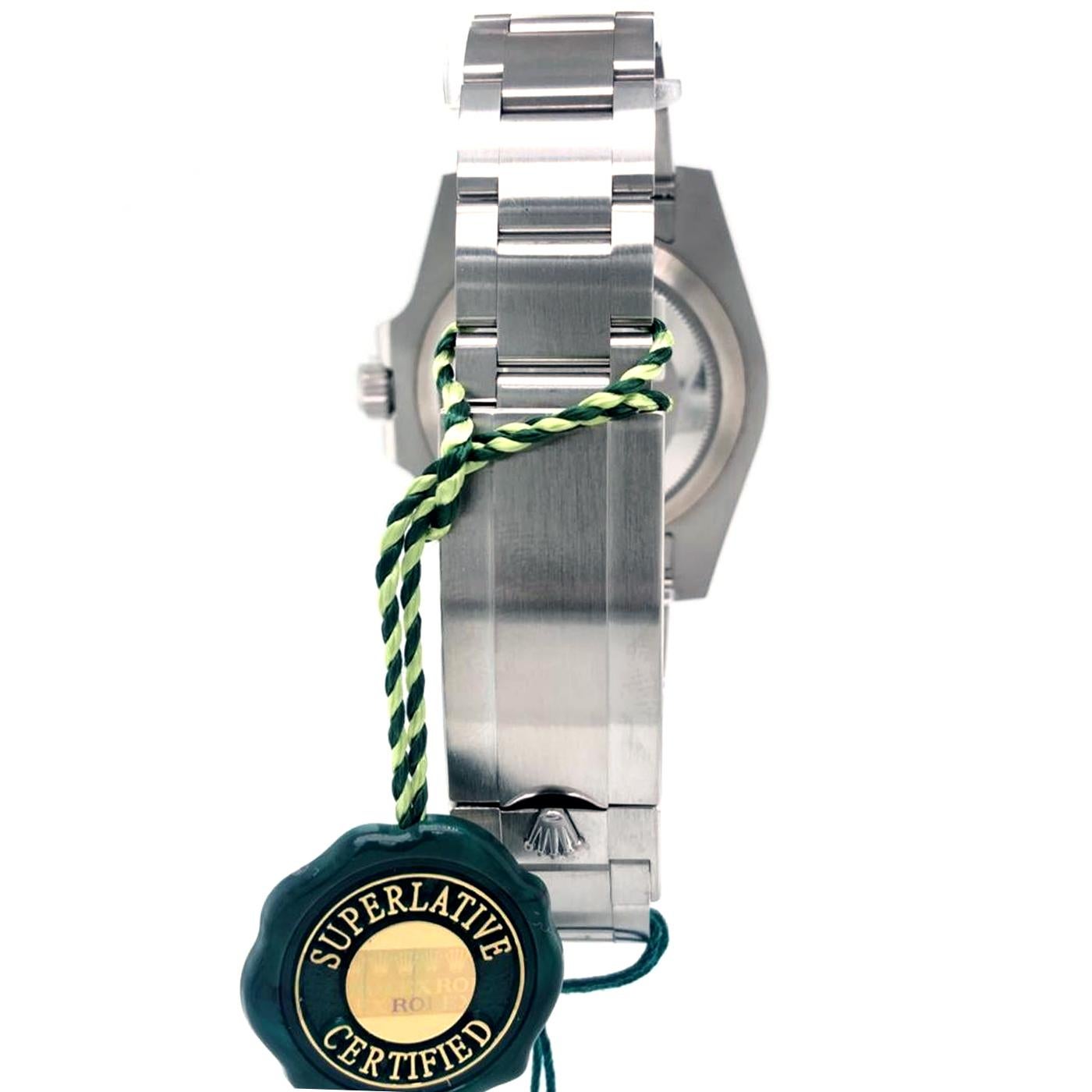 Rolex Submariner Date Hulk Auto Steel Men's Oyster Bracelet Watch 116610LV In Excellent Condition In Aventura, FL