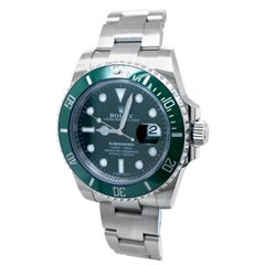 Used Rolex Submariner Date Hulk Auto Steel Men's Oyster Bracelet Watch 116610LV