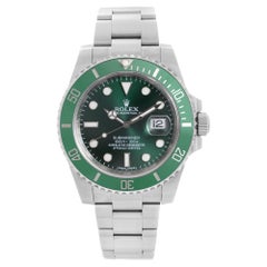 Rolex Montre Submariner Date Hulk en acier avec cadran en céramique verte pour hommes 116610LV