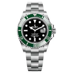 Used Rolex Submariner Date Kermit Automatic Steel Mens Oyster Bracelet Watch 126610LV