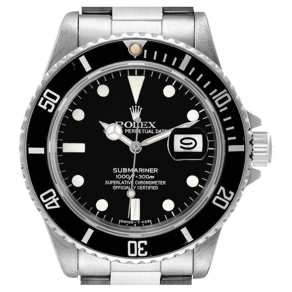 Rolex Submariner Date Matte Dial Vintage Steel Mens Watch 16800 For Sale