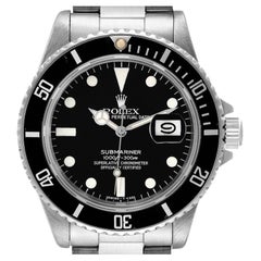 Rolex Submariner Date Matte Dial Vintage Steel Mens Watch 16800