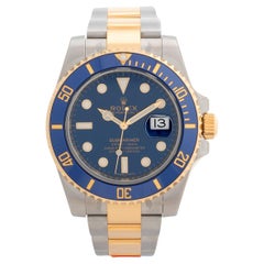 Rolex Submariner Date Ref 116613LB, aka "Blue" Wristwatch, Blue Ceramic Bezel..