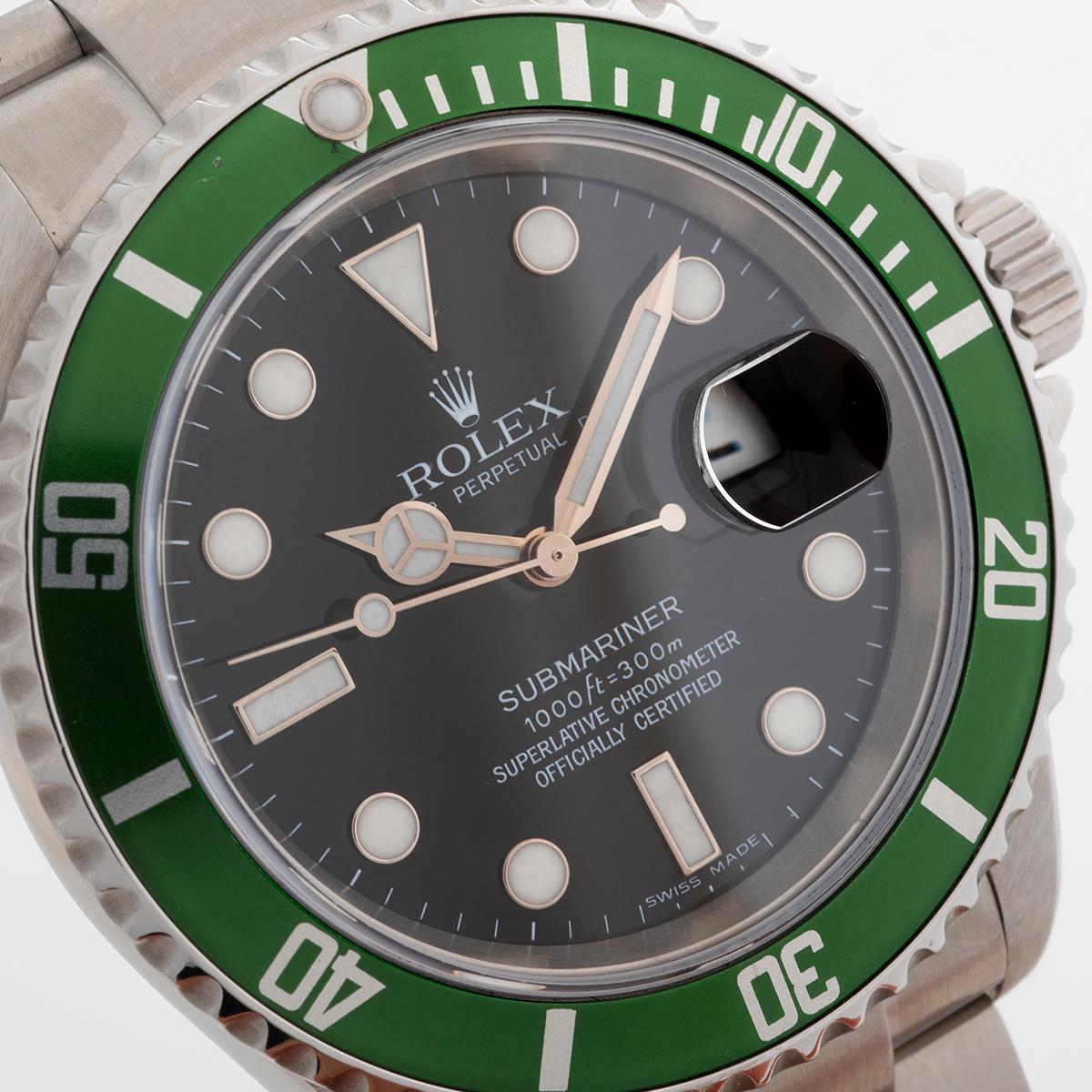 Rolex Submariner Date referencia 16610LV 'Kermit'. Caja de 40 mm, bisel verde, año 2006 en venta 1