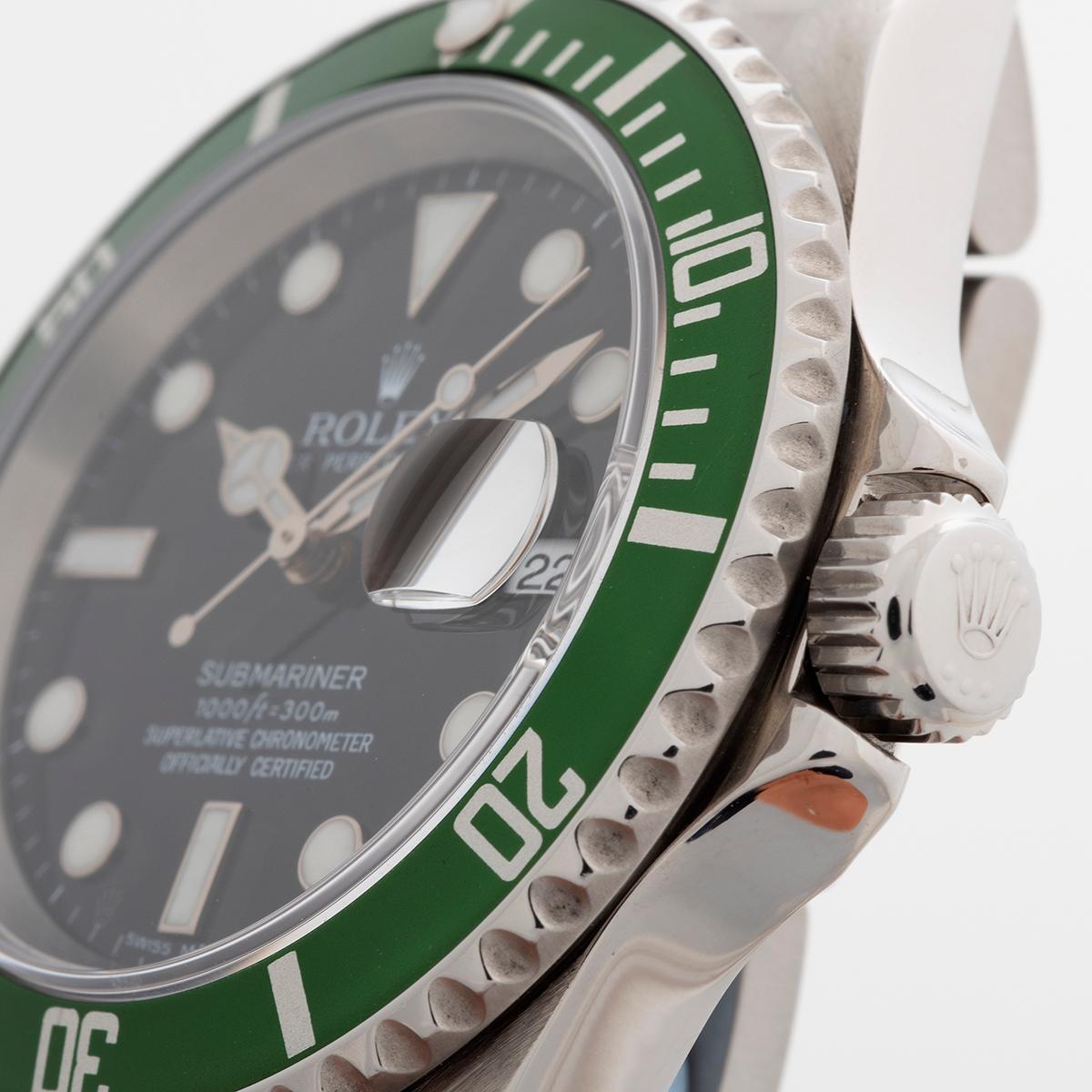 Rolex Submariner Date referencia 16610LV 'Kermit'. Caja de 40 mm, bisel verde, año 2006 en venta 2