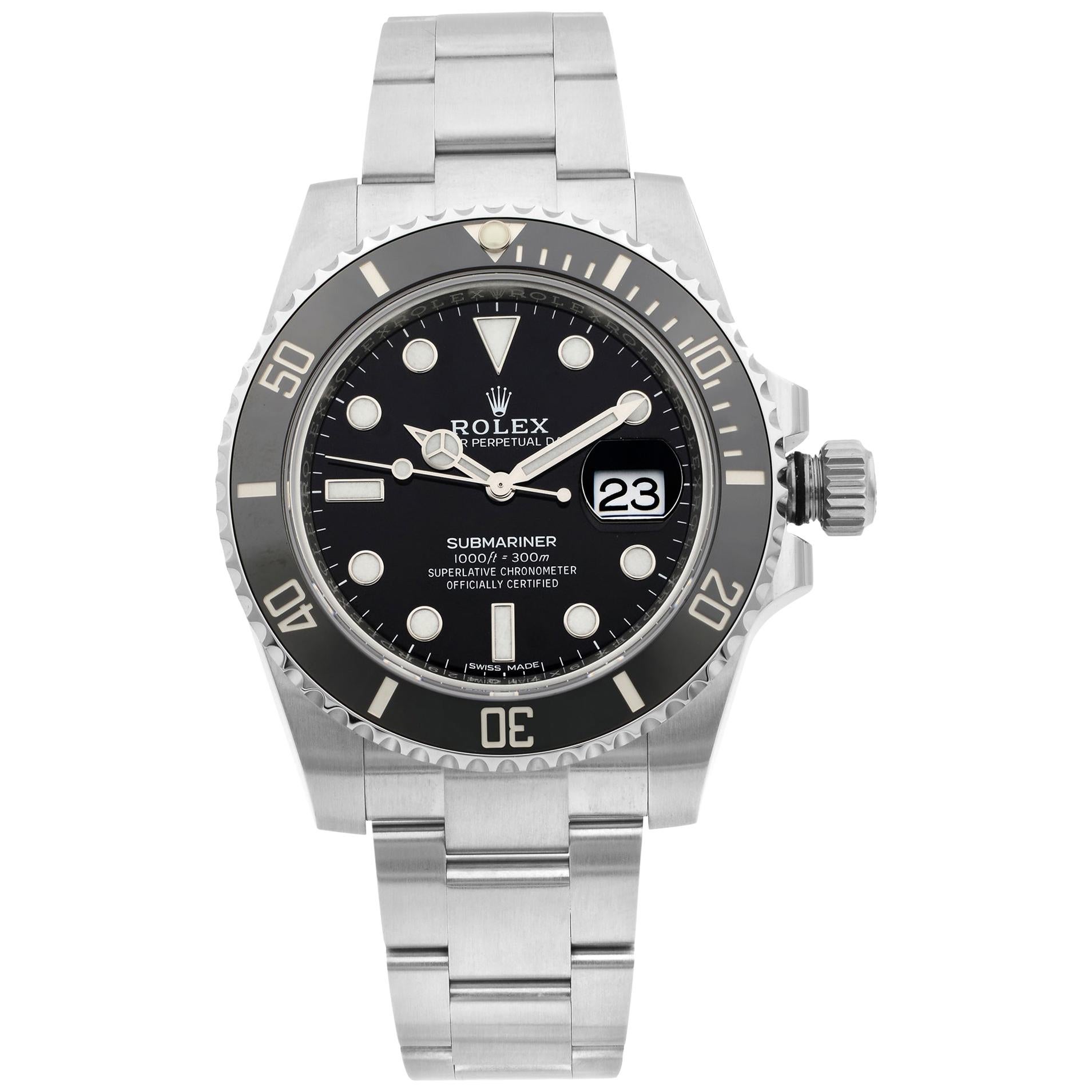 Rolex Submariner Date Stainless Steel Black Dial Men's Watch 116610LN