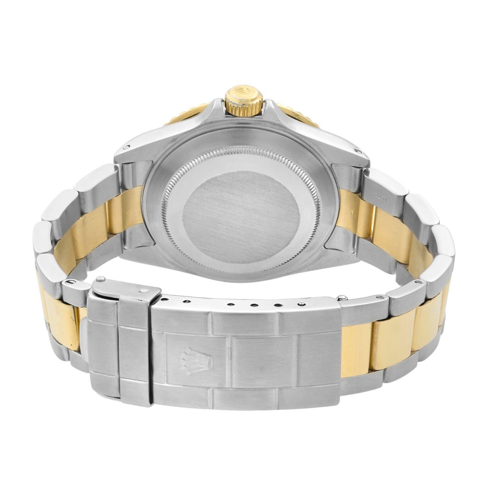 Rolex Submariner Date Stainless Steel Gold Blue Dial Automatic Men Watch 16613 2