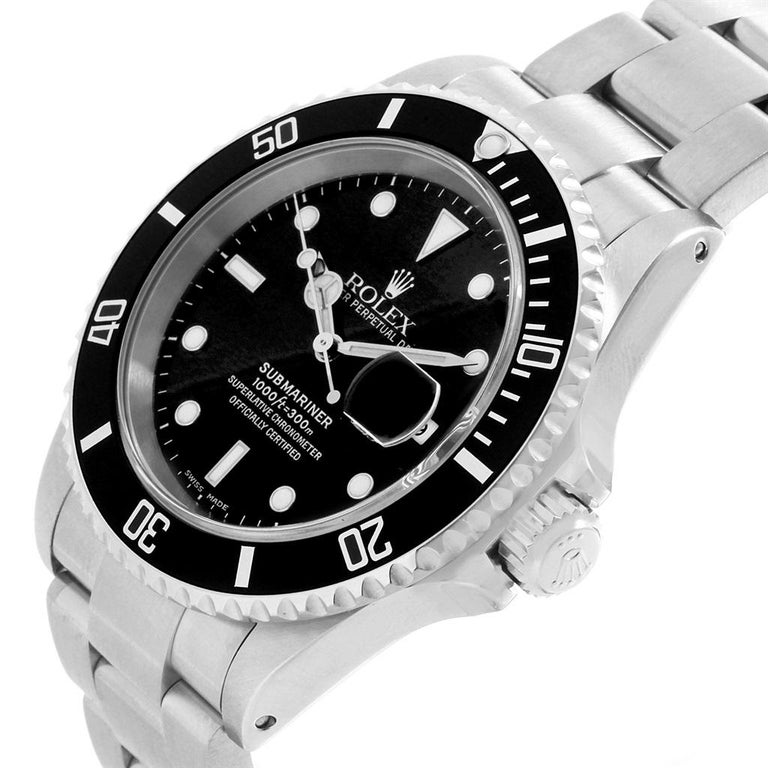 Rolex Submariner Date Stainless Steel Men's Watch 16610 ...